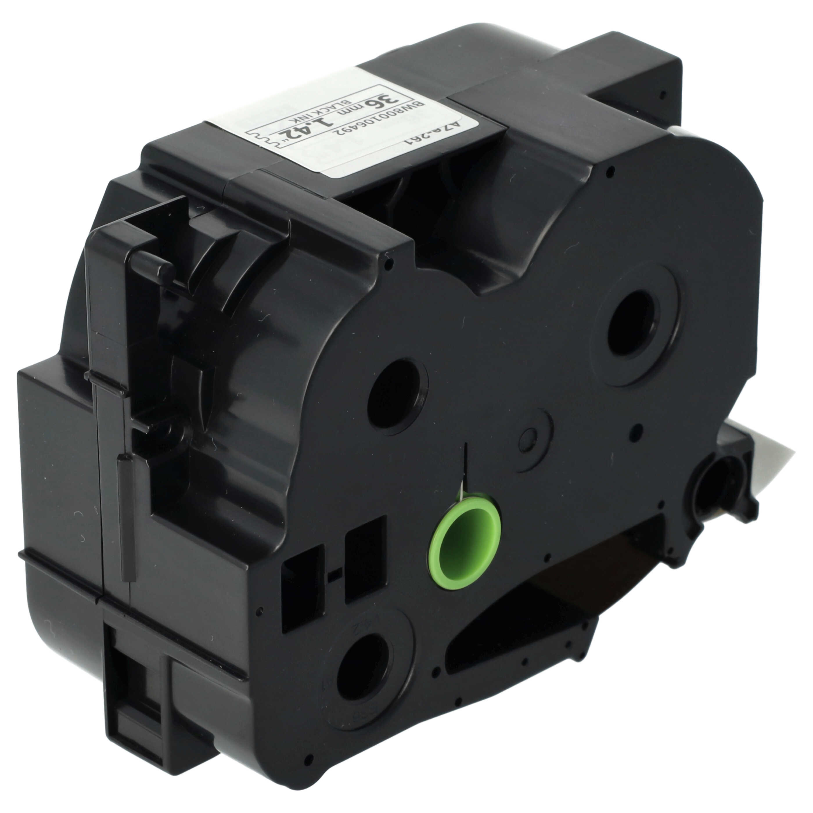 50x Label Tape replaces Brother TZ-261, TZE-261 - 36 mm Black to White