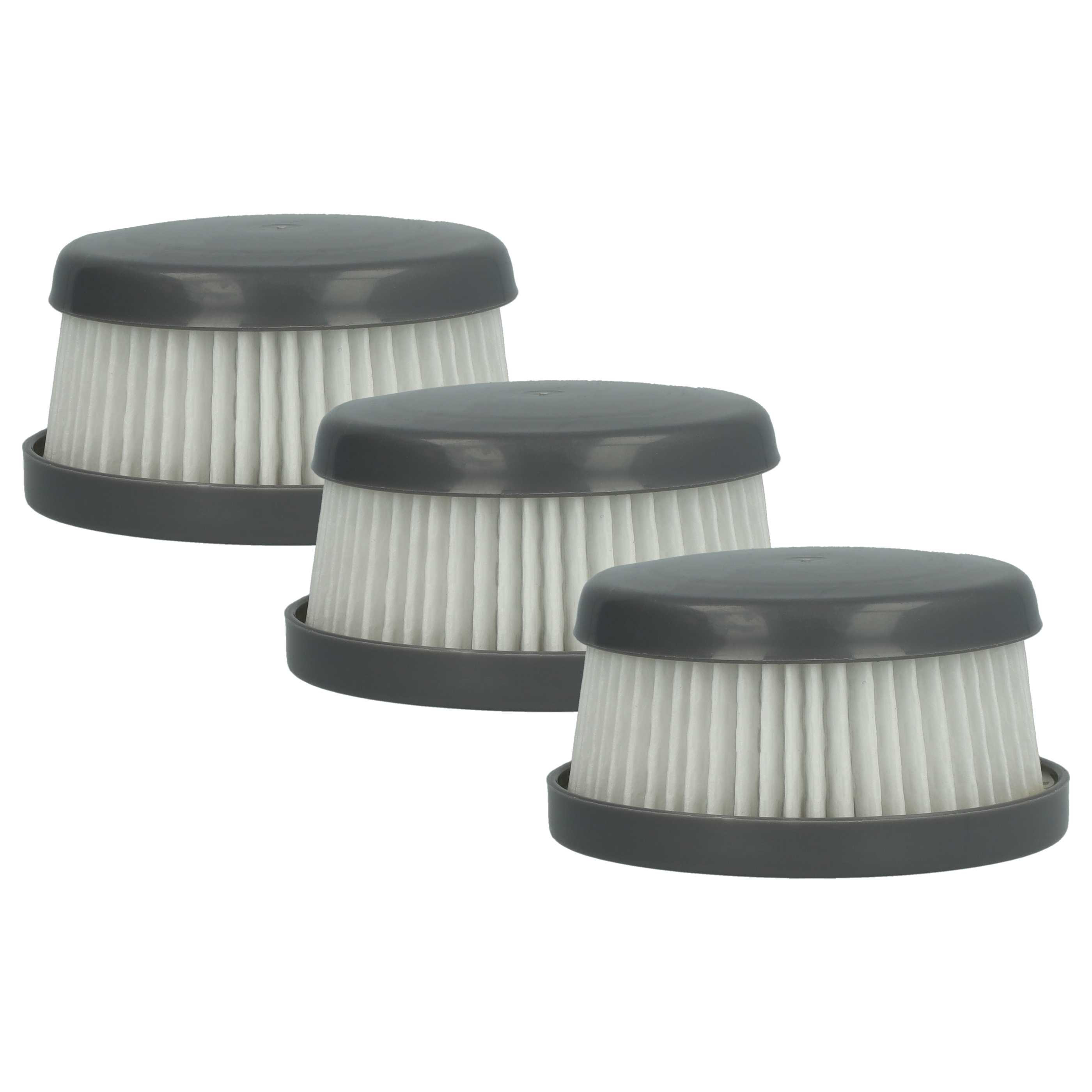 3x Filterfilter replaces Black & Decker VFORB10 for Black & Decker Vacuum Cleaner, white / grey