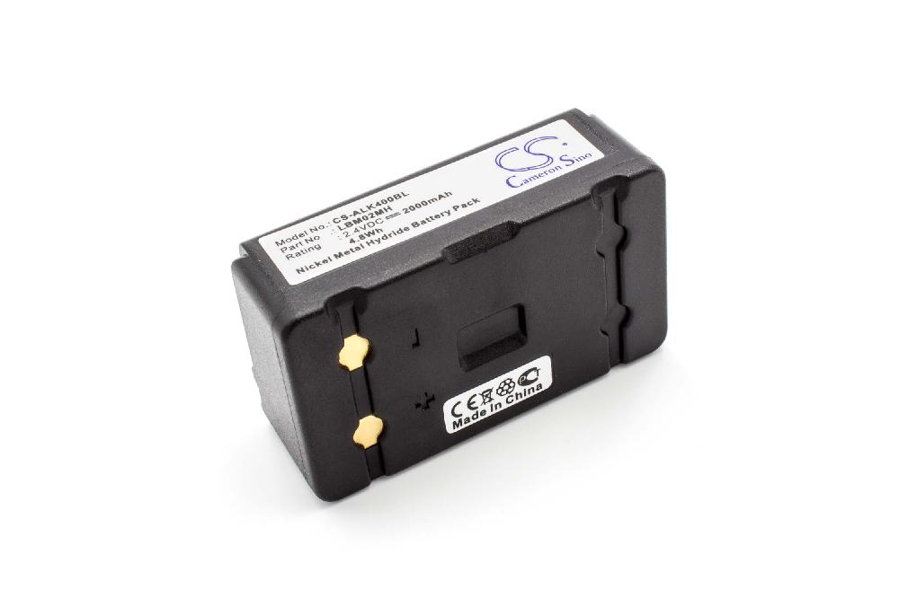 Batería reemplaza Autec ARB-LBM02M, LBM02MH para mando a distancia Autec - 2000 mAh 2,4 V NiMH