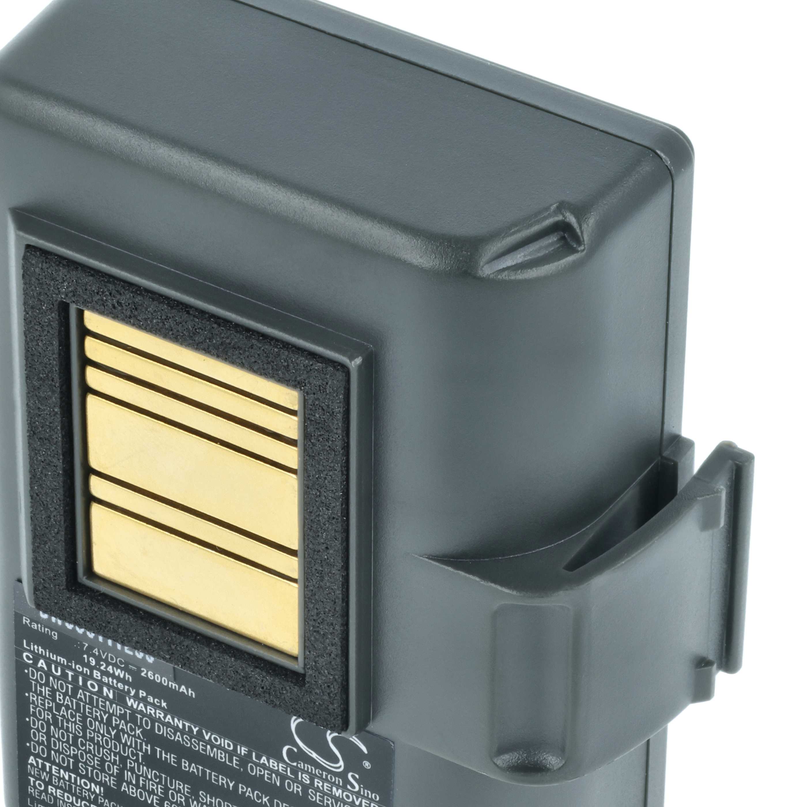 Batteria sostituisce Zebra AT16004, BTRY-MPP-34MA1-01, BTRY-MPP-34MAHC1-01 per stampante - 2600mAh 7,4V Li-Ion