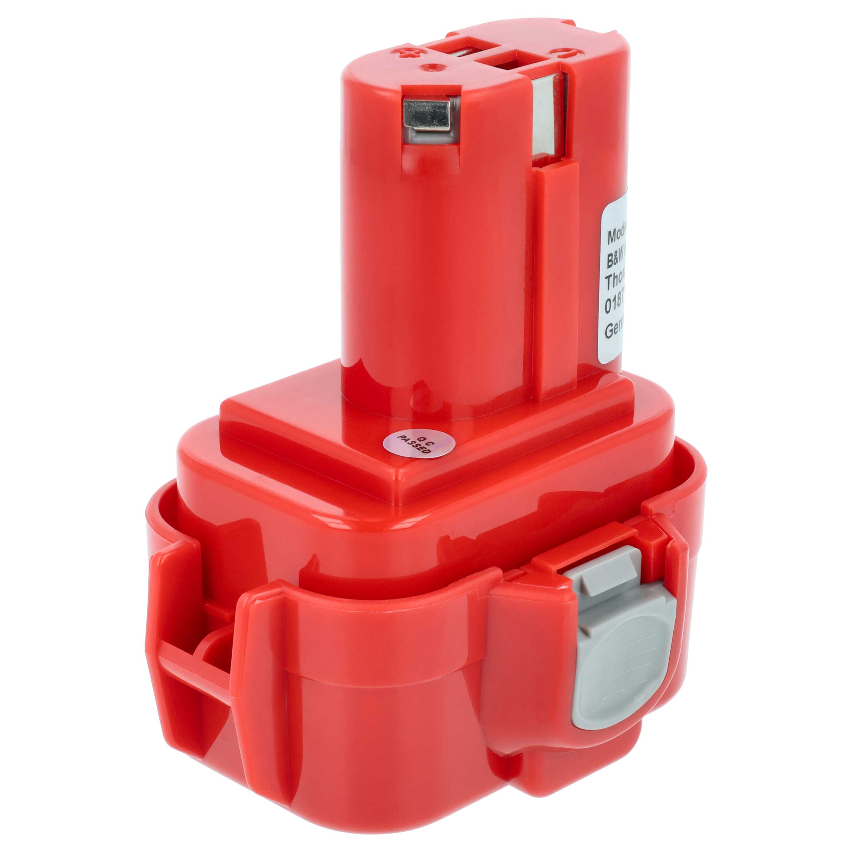 Battery replaces Makita 192321-5, 192404-1, 192019-4, 192534-8 Electric Power Tool - 3000 mAh, 9.6 V, NiMH