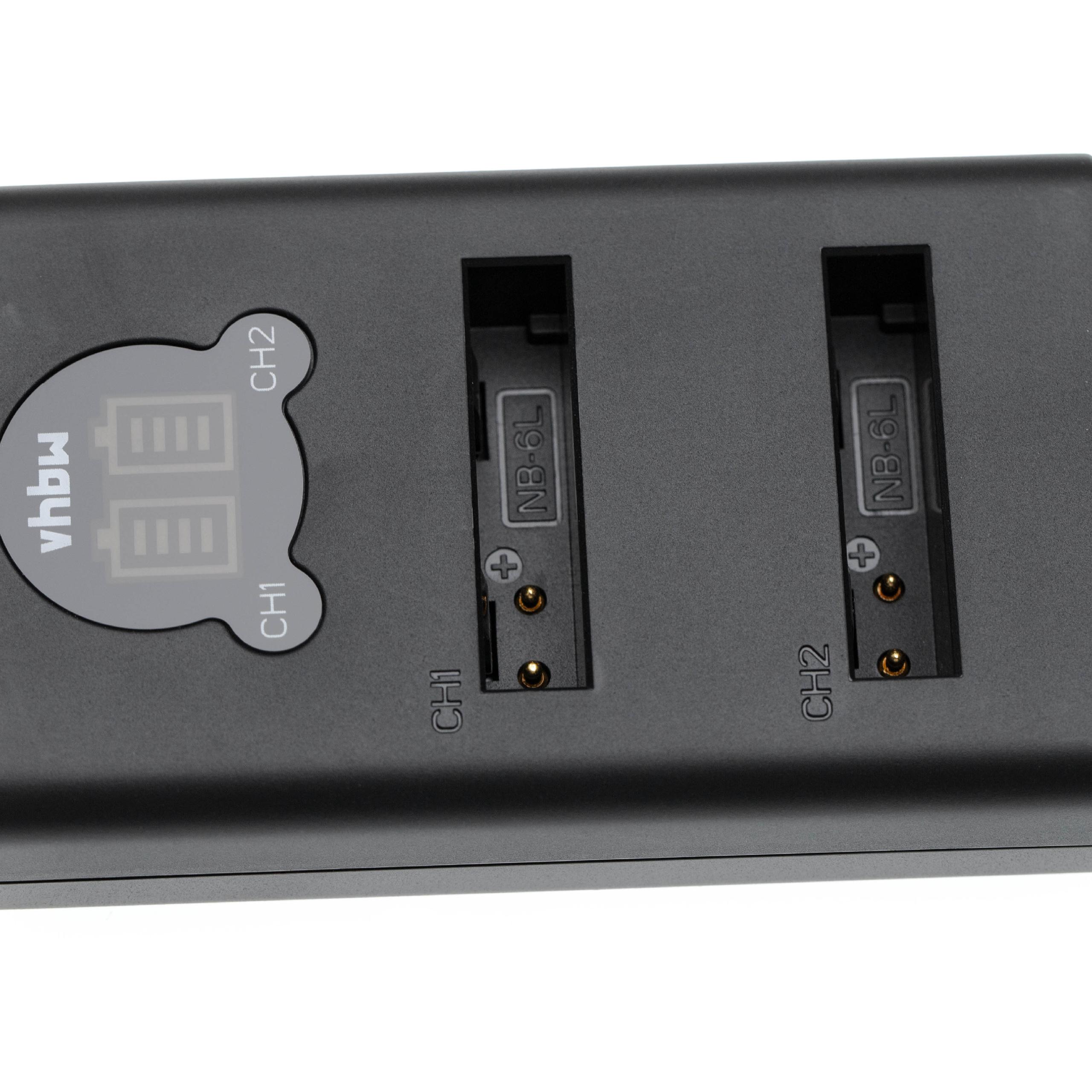Battery Charger Micro-USB + USB-C + Cable Micro-USB suitable for Canon IXUS Digital Camera - 0.7 A, 4.2 V