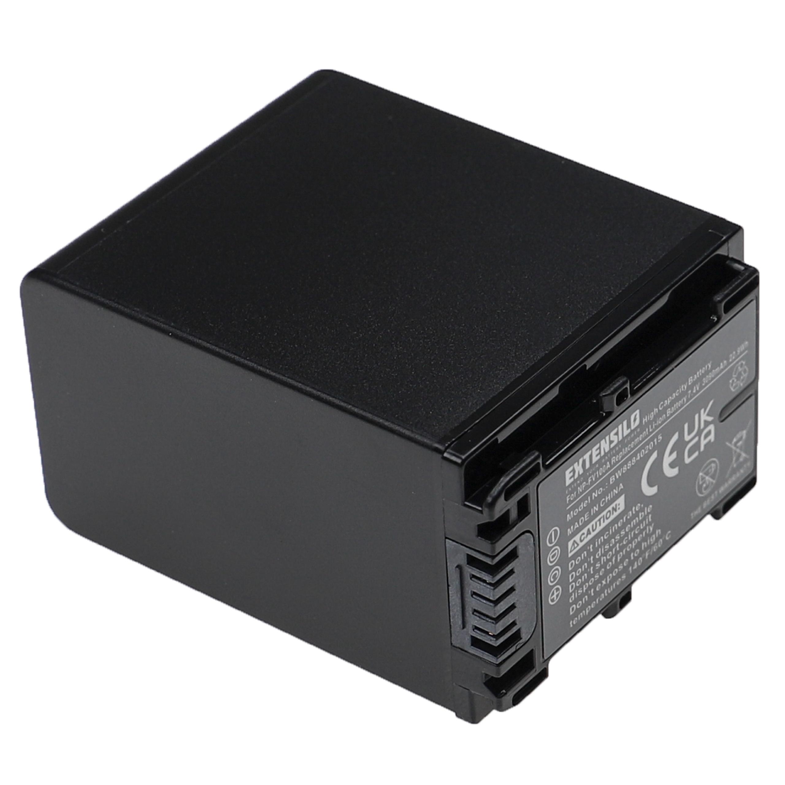 Akumulator do aparatu cyfrowego zamiennik Sony NP-FV100A, NP-FV100, NP-FV90 - 3090 mAh 7,4 V Li-Ion