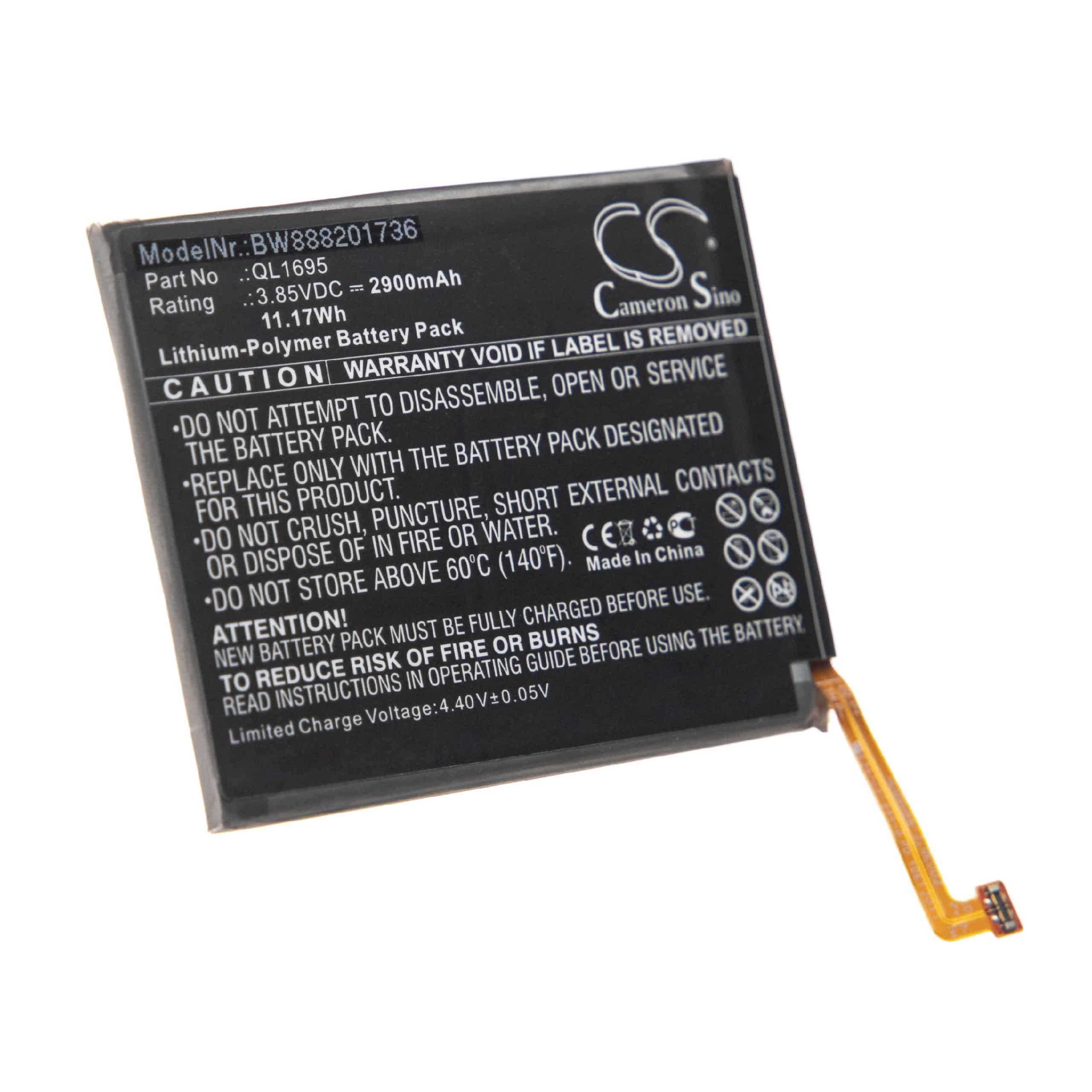 Batterie remplace Samsung QL1695 pour téléphone portable - 2900mAh, 3,85V, Li-polymère