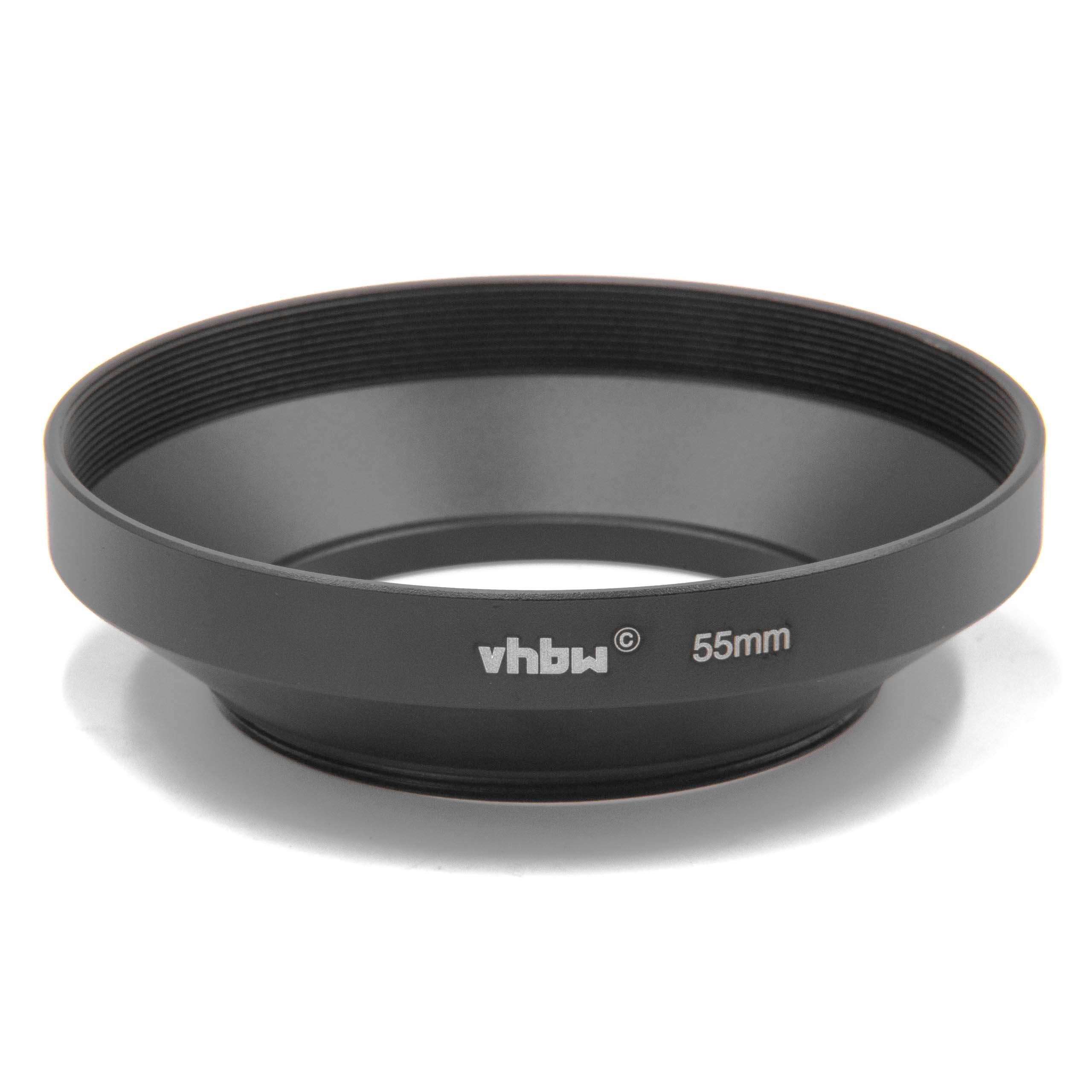 Lens Hood suitable for 55mm Lens - Wide-Angle Lens Shade Black, Round