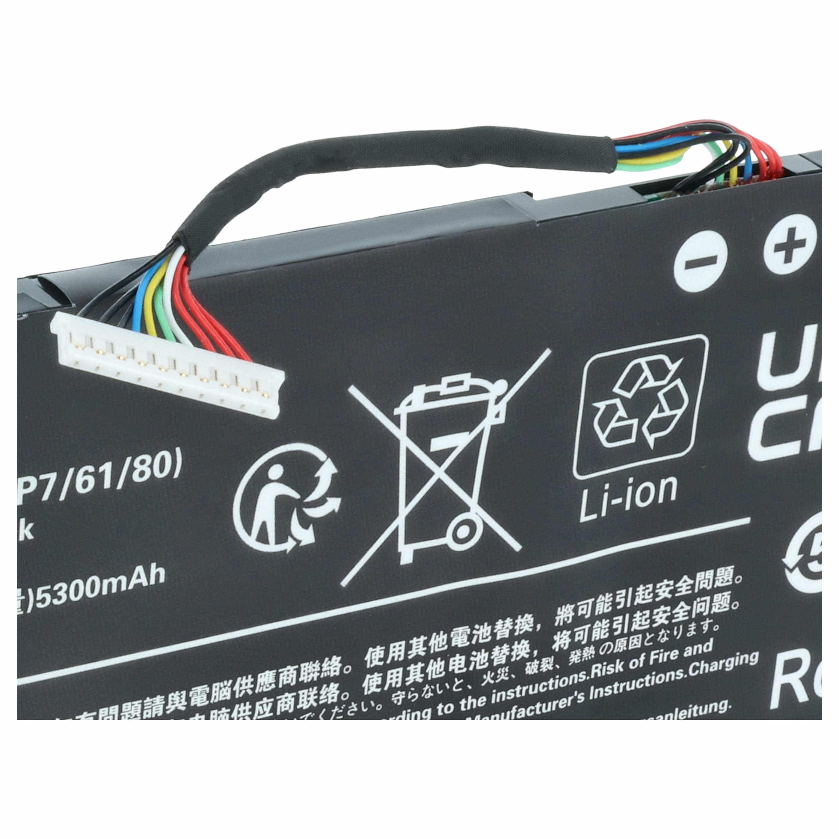 Akumulator do laptopa zamiennik Acer 3ICP7/61/80, AC17A8M - 5300 mAh 11,55 V Li-Ion, czarny