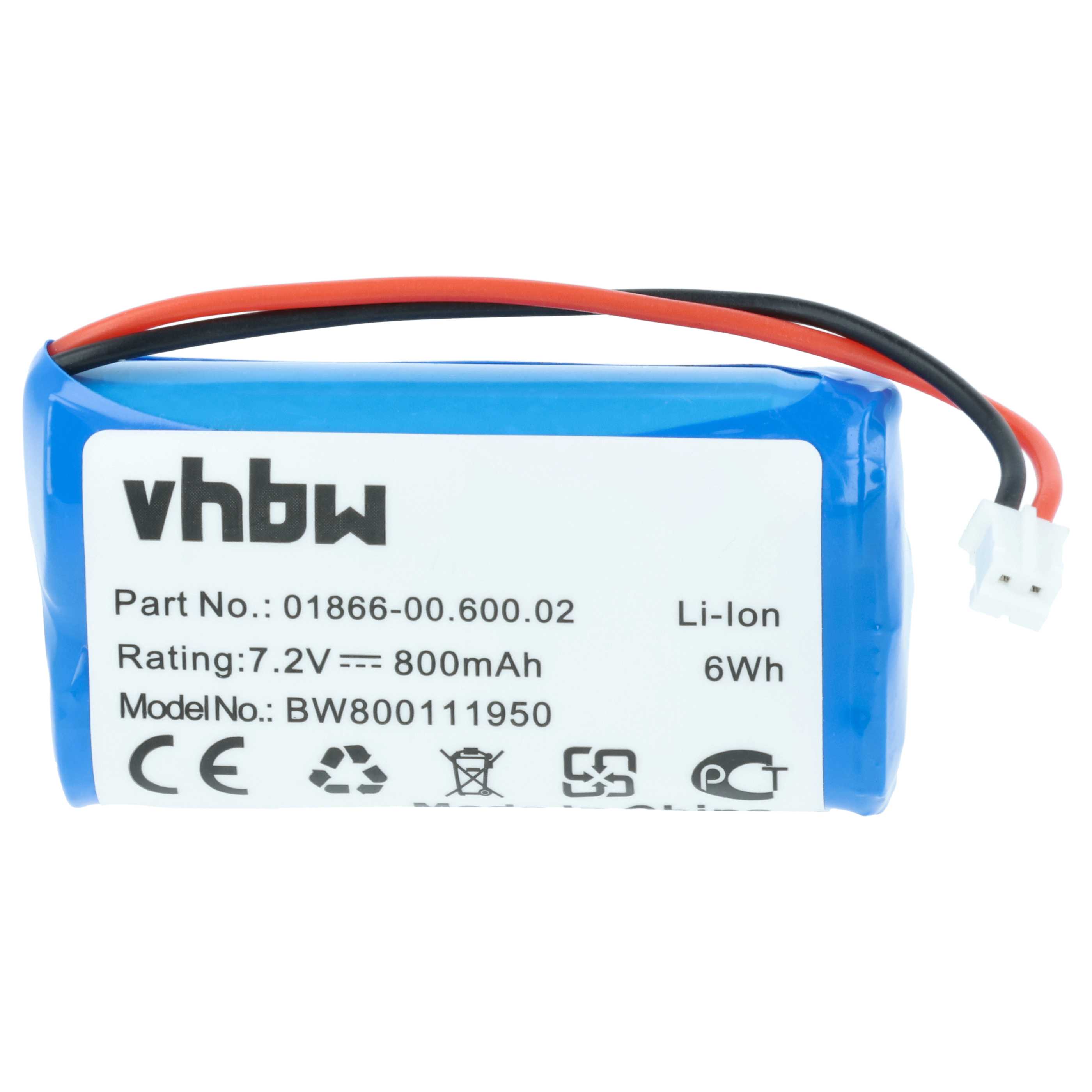Batteria sostituisce Gardena 01866-00.600.02 per tagliaerba - 800mAh 7,4V Li-Ion