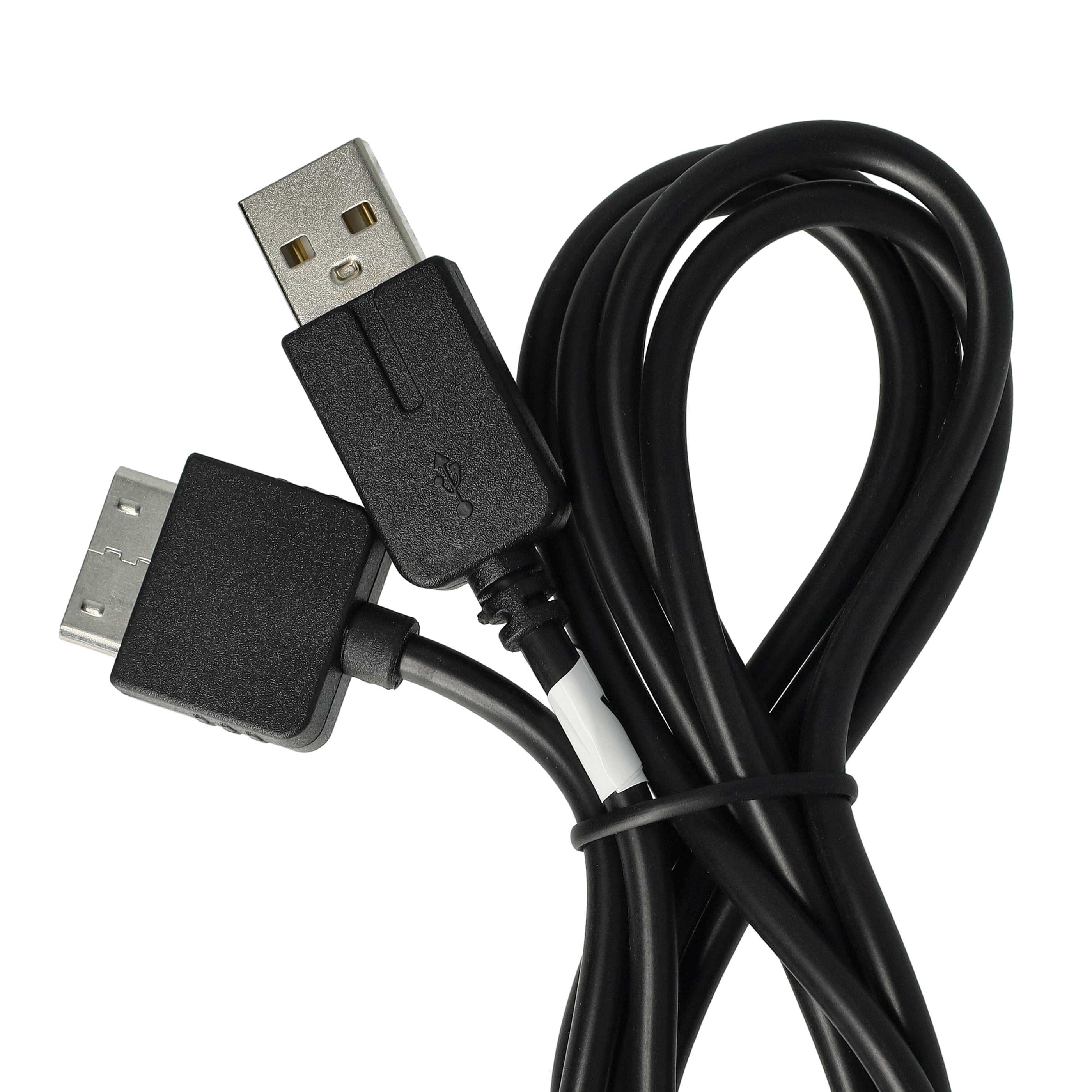 vhbw Câble USB console - câble de données 2 en 1 / chargement 1,2m de long