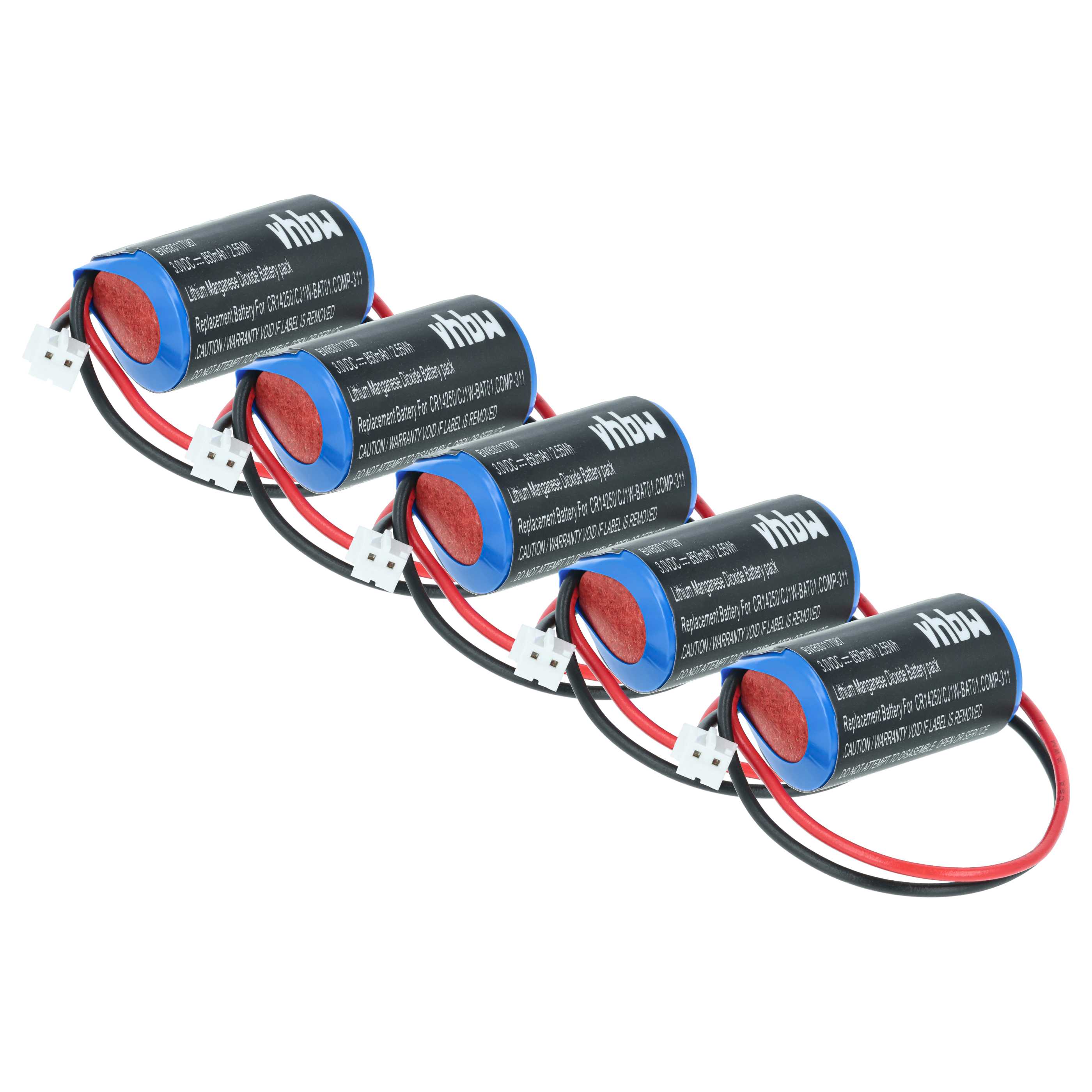5x Akumulator do sterownika zamiennik Omron COMP-311, CJ1W-BAT01 - 850 mAh 3 V Li-MnO2