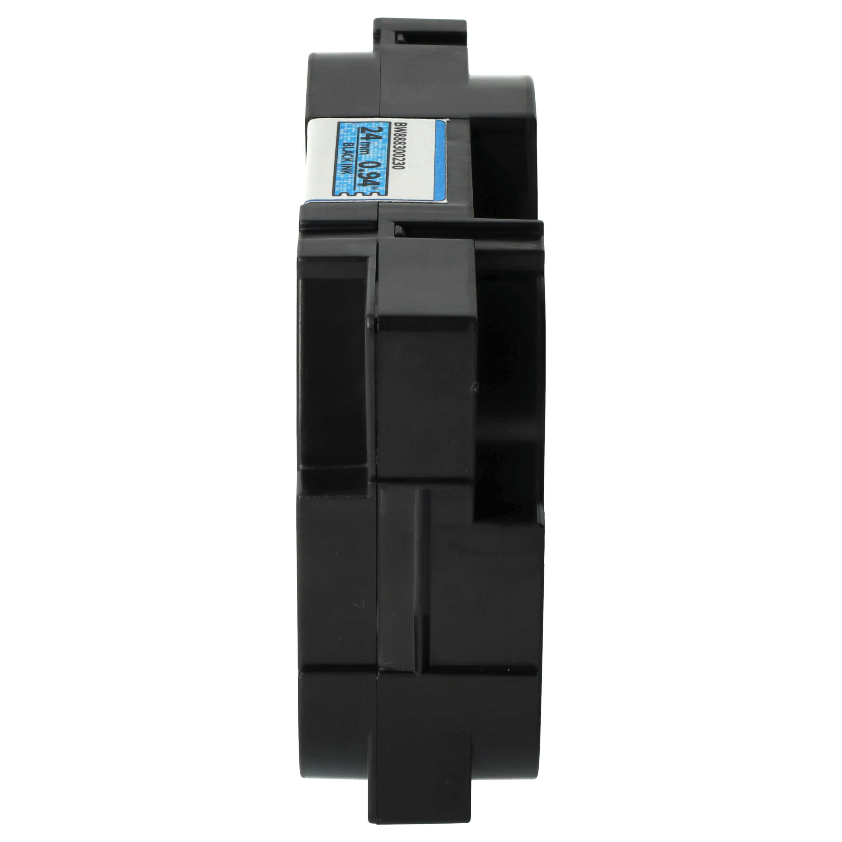 Cassette à ruban remplace Brother TZE-551L1 - 24mm lettrage Noir ruban Bleu