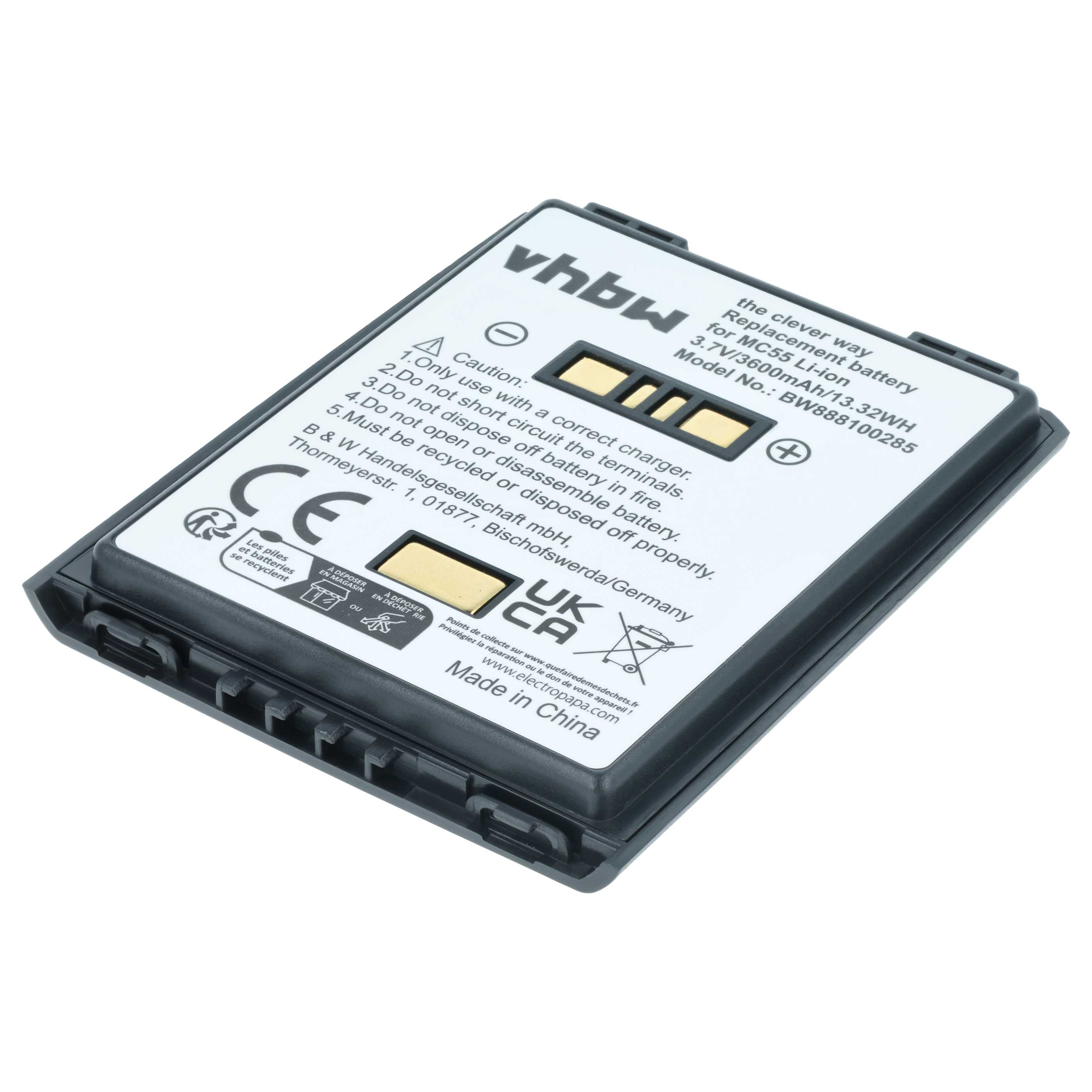 Batterie (2 pcs.) remplace Symbol BTRY-MC55EAB02, 82-111094-01 pour ordinateur mobile PDA Symbol - 3600mAh