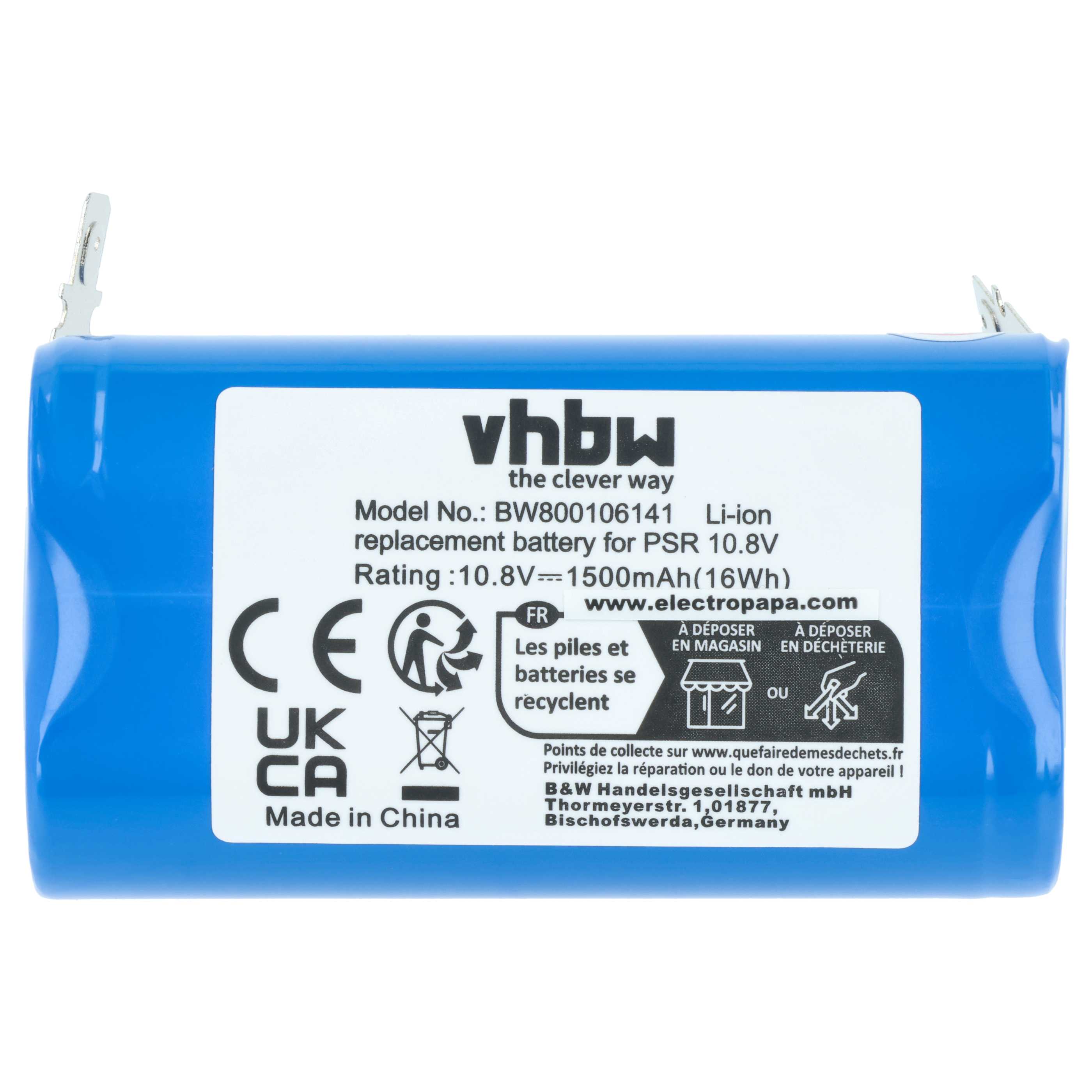 Battery replaces Bosch 2 607 336 863, 2 607 336 864, KEO Electric Power Tool - 1500 mAh, 10.8 V, Li-Ion