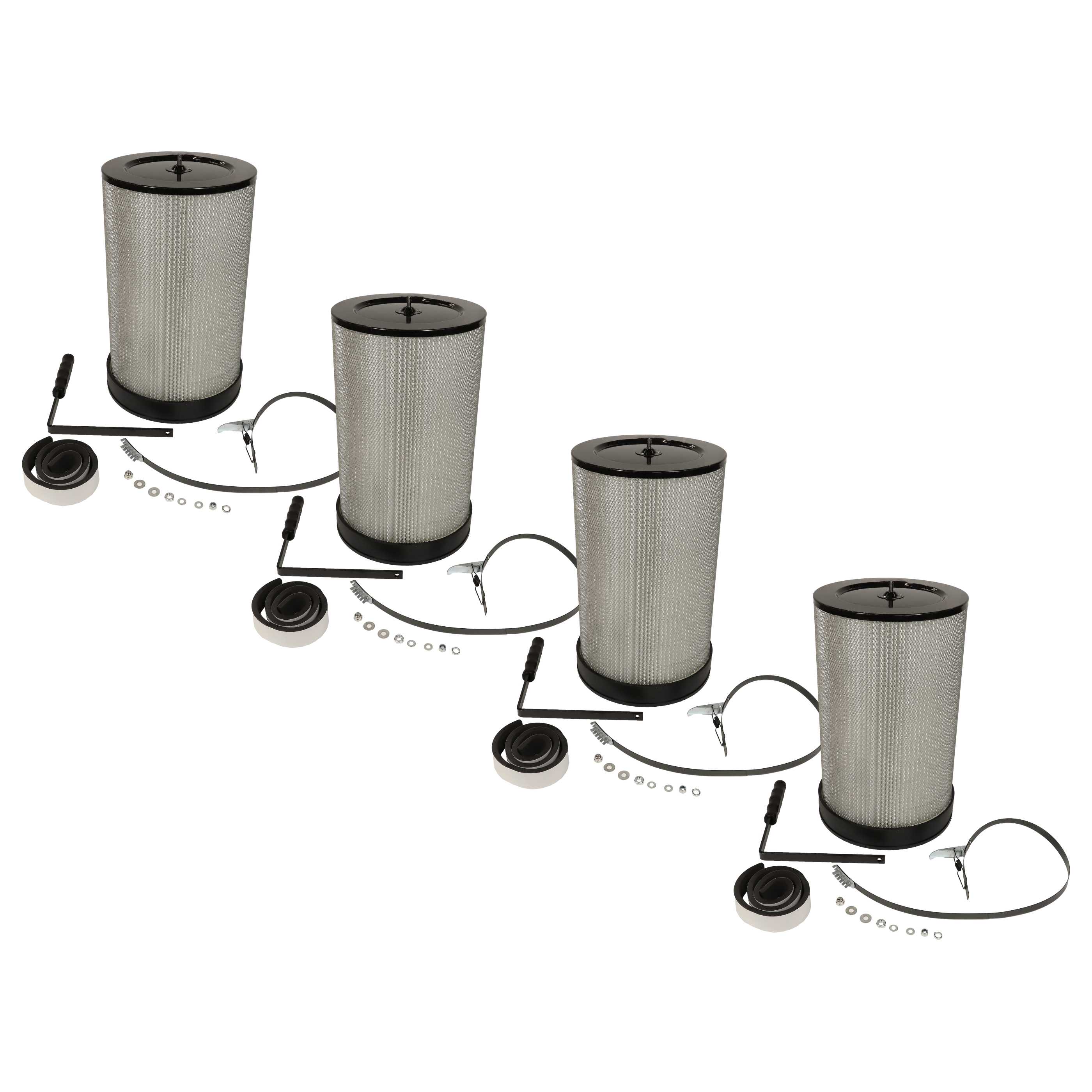4x Filtre à particules remplace BAMATO CF1 pour aspirateur central Scheppach + brosse de nettoyage