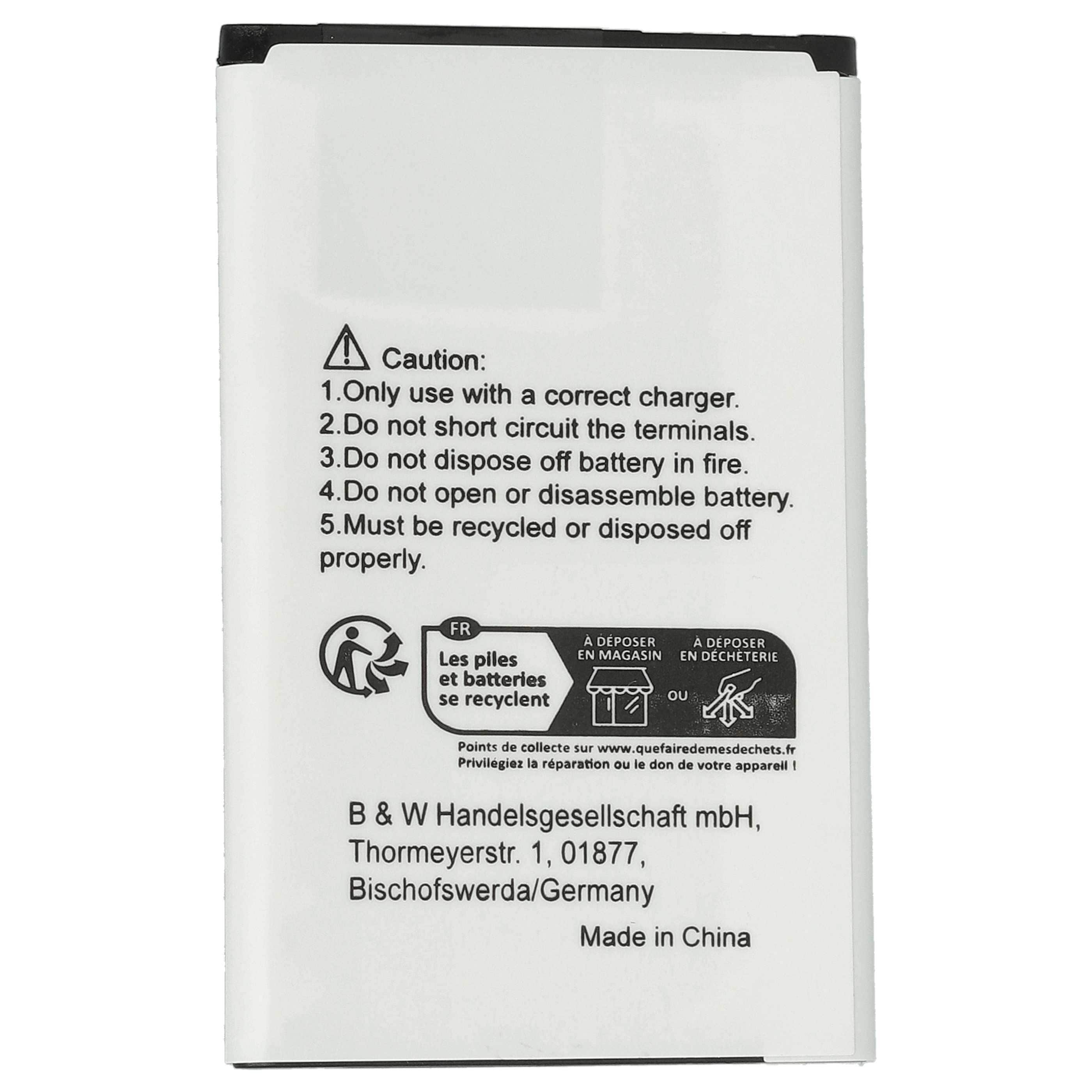 2x Akumulator do telefonu dla seniora zamiennik Swisstone RCB03S02 - 800 mAh 3,7 V Li-Ion