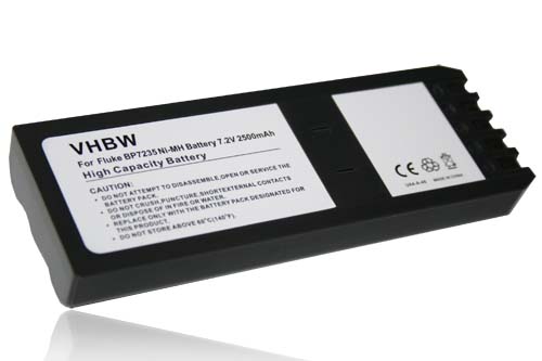 Batteria per dispositivo di misurazione sostituisce Fluke BP7235, 668225, 116-066 Fluke - 2500mAh 7,2V NiMH