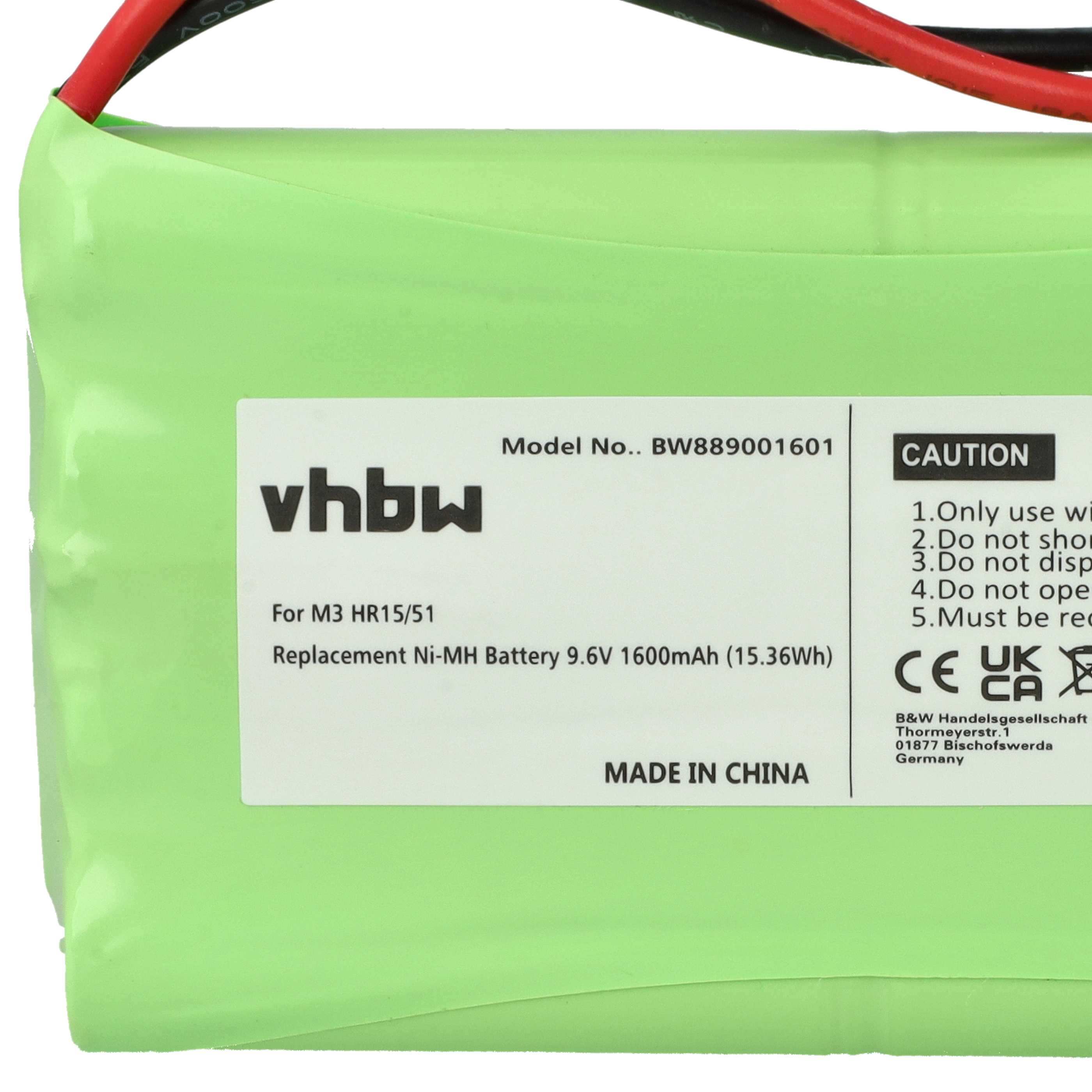 Sliding Gate Operator Battery replaces Polargos S1512 - 1600 mAh 9.6 V NiMH