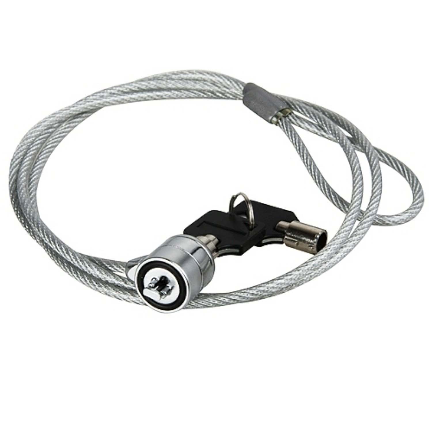 vhbw Câble antivol Kensington compatible avec ordinateur portable, notebook - Verrou de sécurité avec deux c