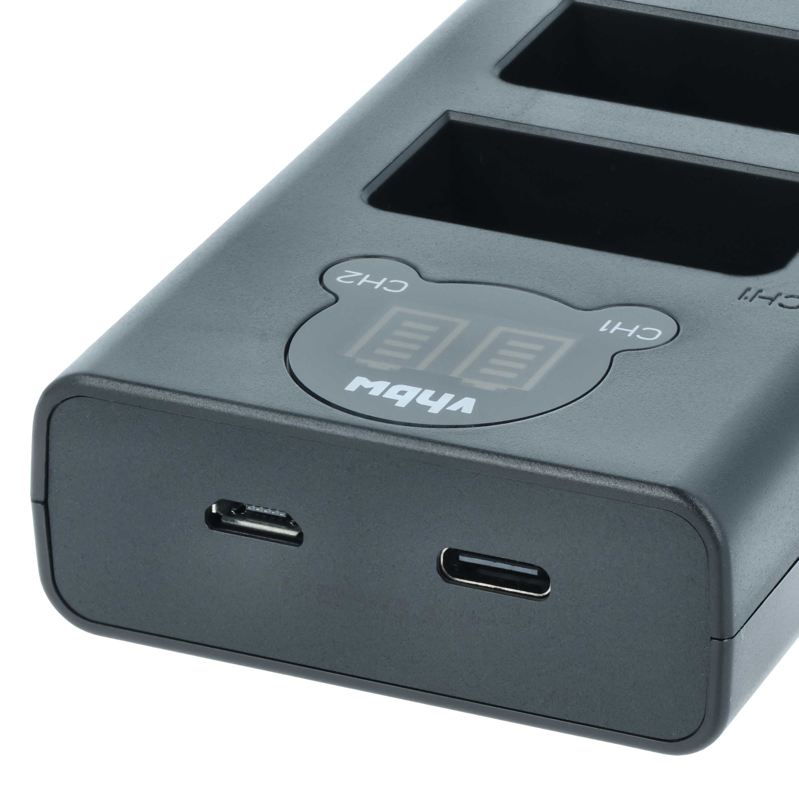 Battery Charger Micro-USB + USB-C + Cable USB-C suitable for Nikon Z50, Z Fc, Z30, Z50 II Digital Camera