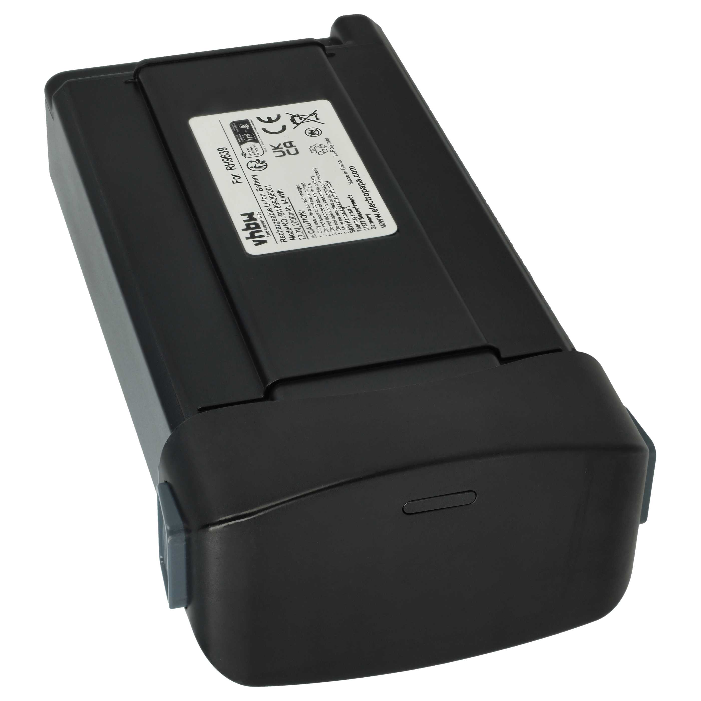 Battery replaces ZR307G01, RS-2230002213, ZR009700, SS-2230002963 for Tefal etc. 2000mAh, 22.2V, Li-Ion