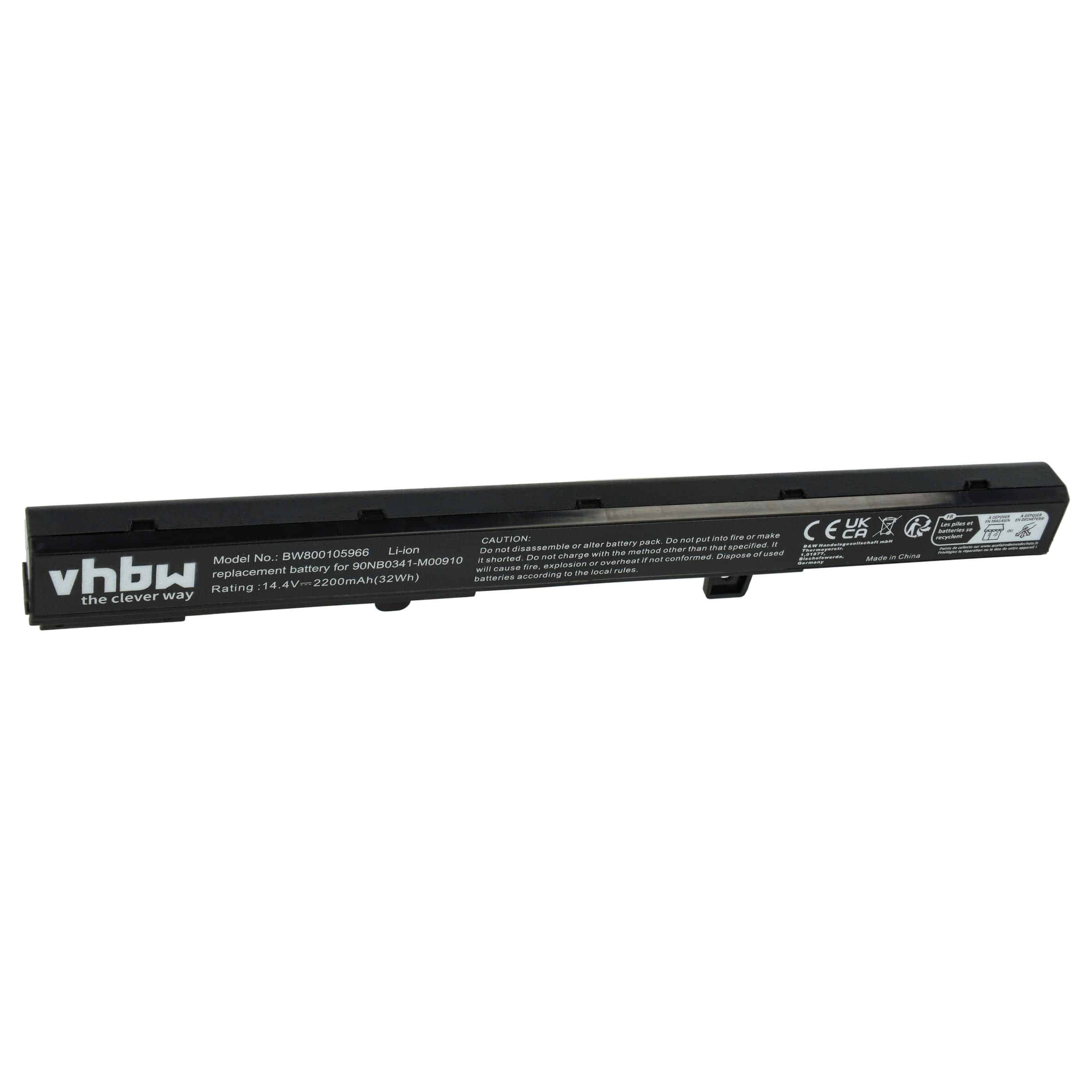 Akumulator do laptopa zamiennik Asus 0B110-00250100M - 2200 mAh 14,4 V Li-Ion, czarny