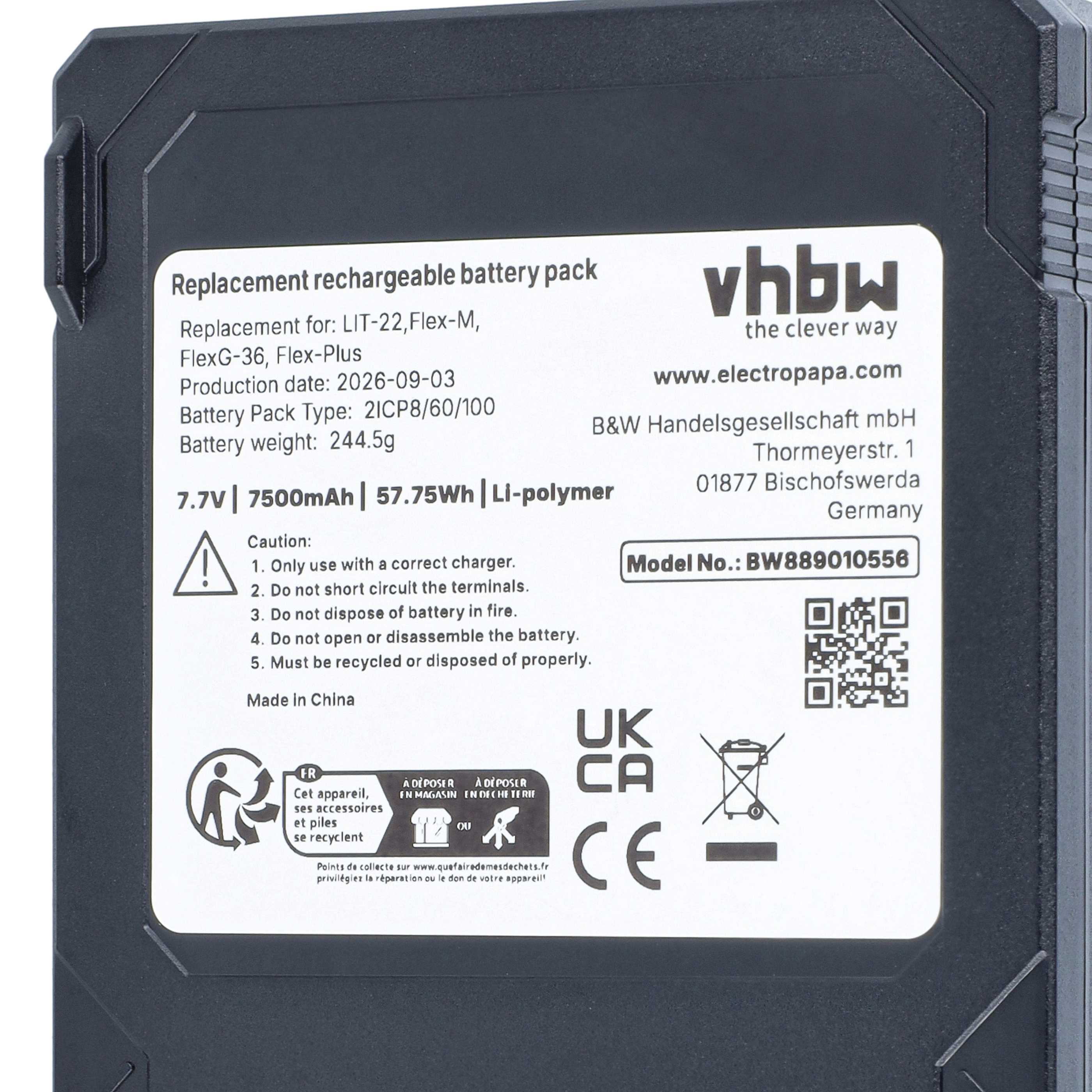 Wildkamera-Akku als Ersatz für Spypoint LIT-22 für Spypoint - 7500mAh 7,4V Li-Polymer