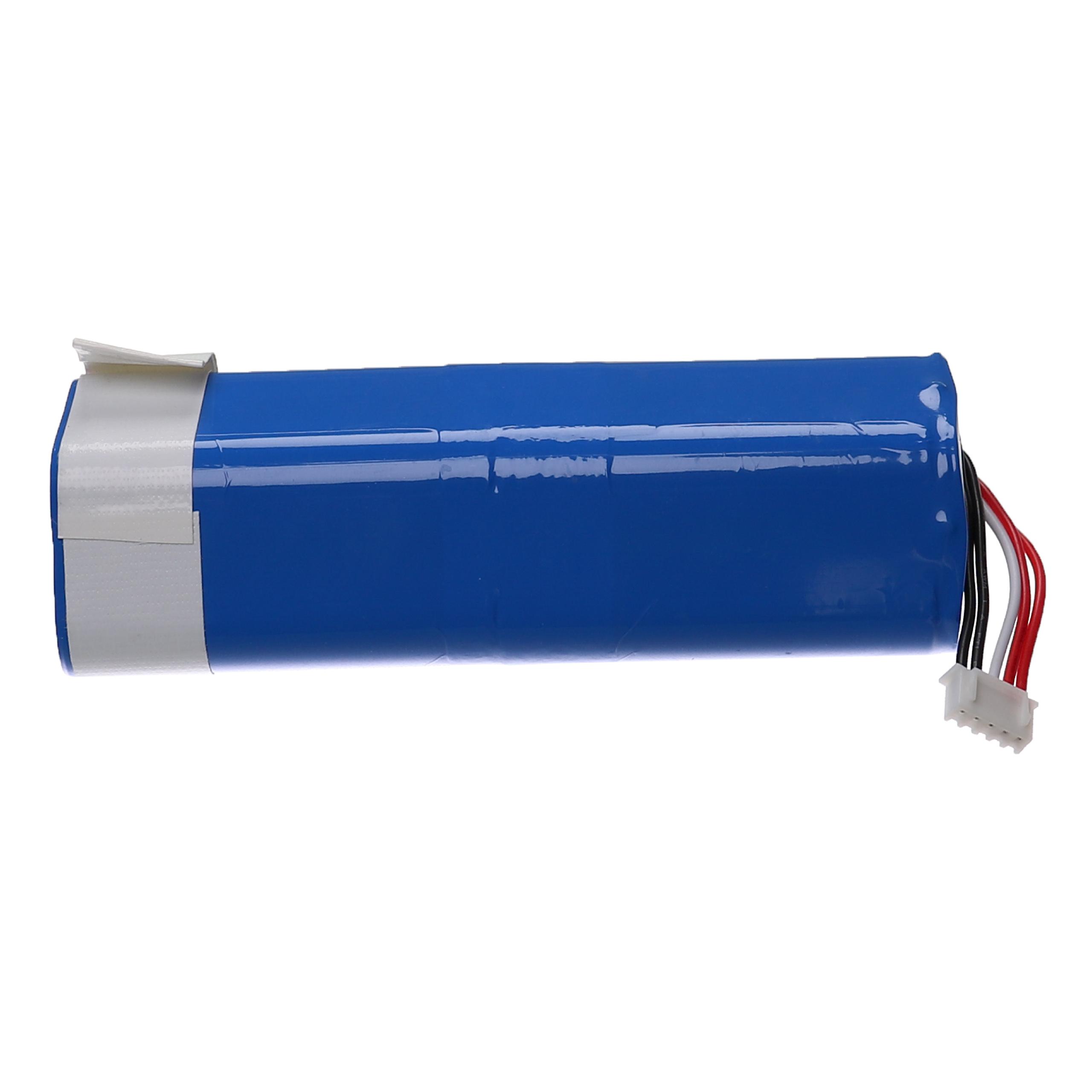 Batterie remplace Ecovacs 201-1913-4200, 201-1913-4201 pour robot aspirateur - 5200mAh 14,4V Li-ion, bleu