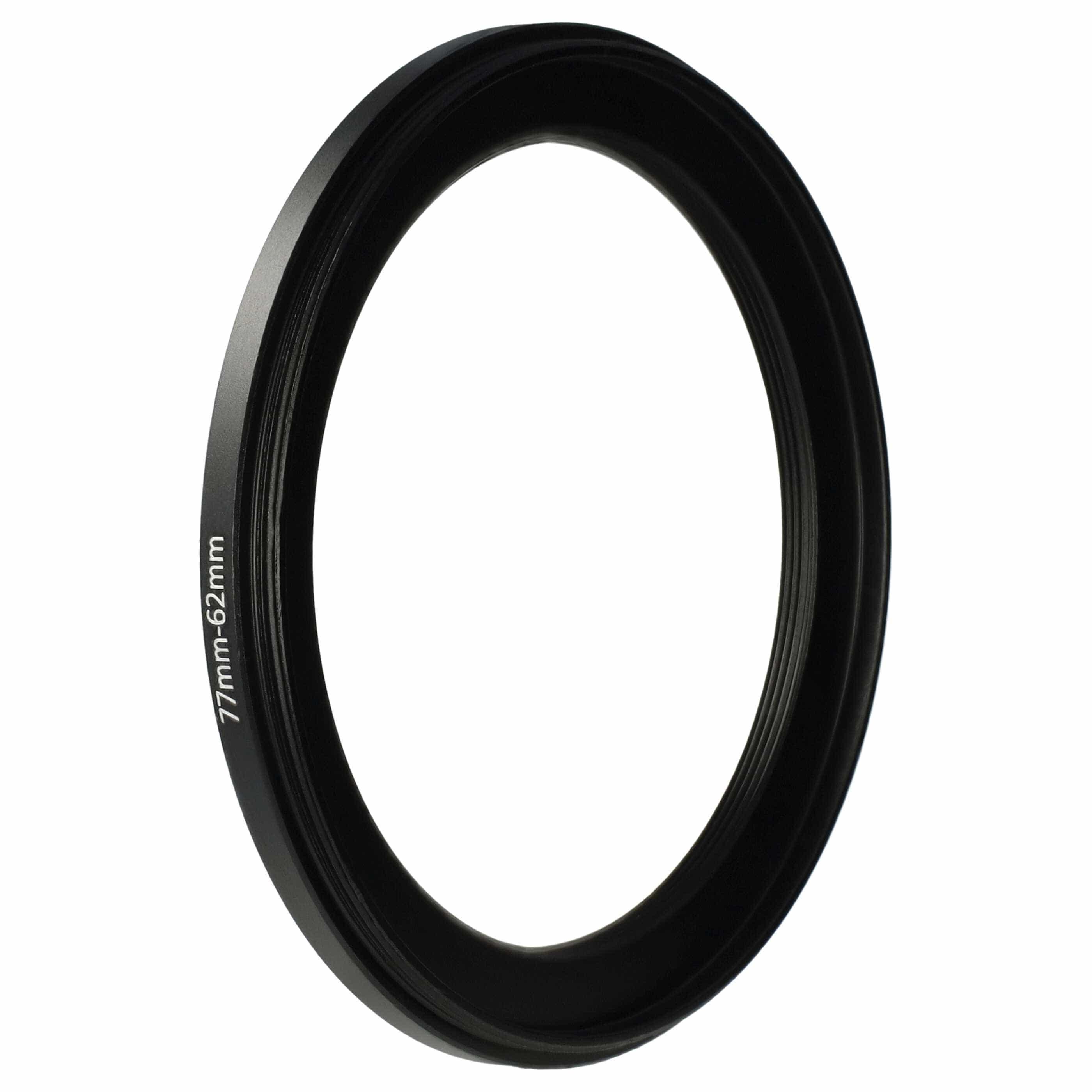Step-Down-Ring Adapter von 77 mm auf 62 mm passend für Kamera Objektiv - Filteradapter, Metall, schwarz