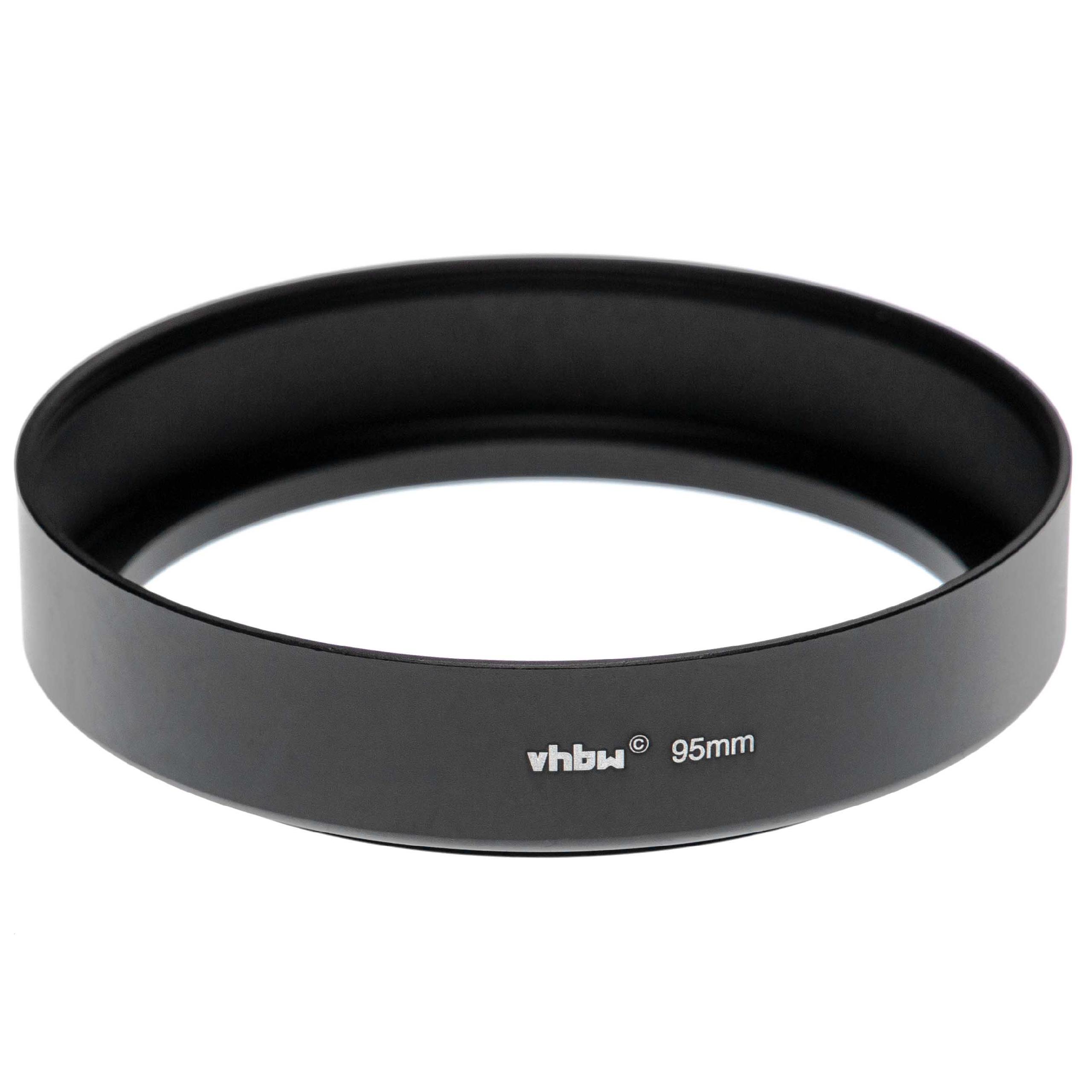 Lens Hood suitable for 95mm Lens - Lens Shade, with Filter Thread (104 mm) Black, Round