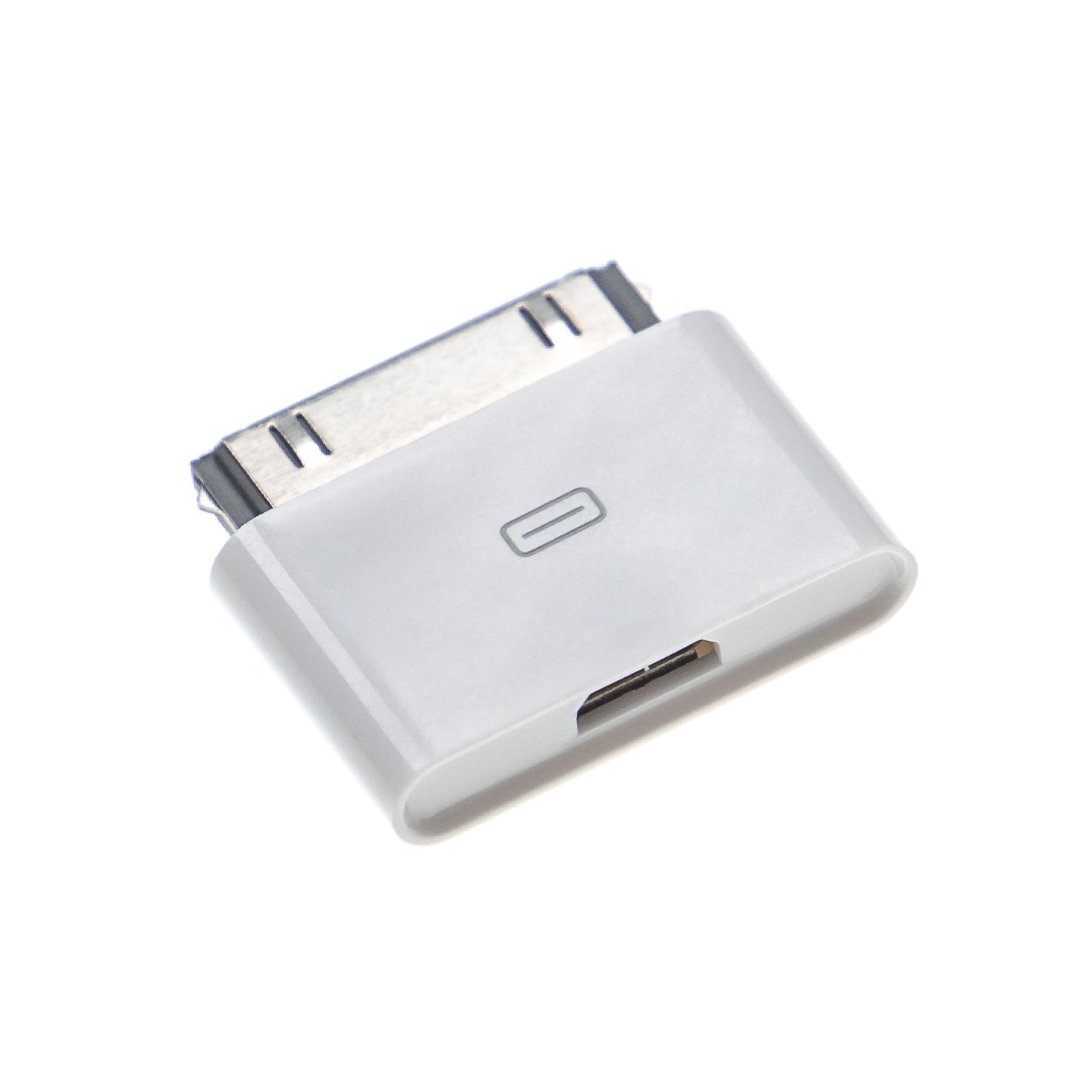 vhbw Adapter passend für Apple iPhone Handy, Smartphone - Kabeladapter von Micro-USB auf 30-Pin Konnektor Weiß