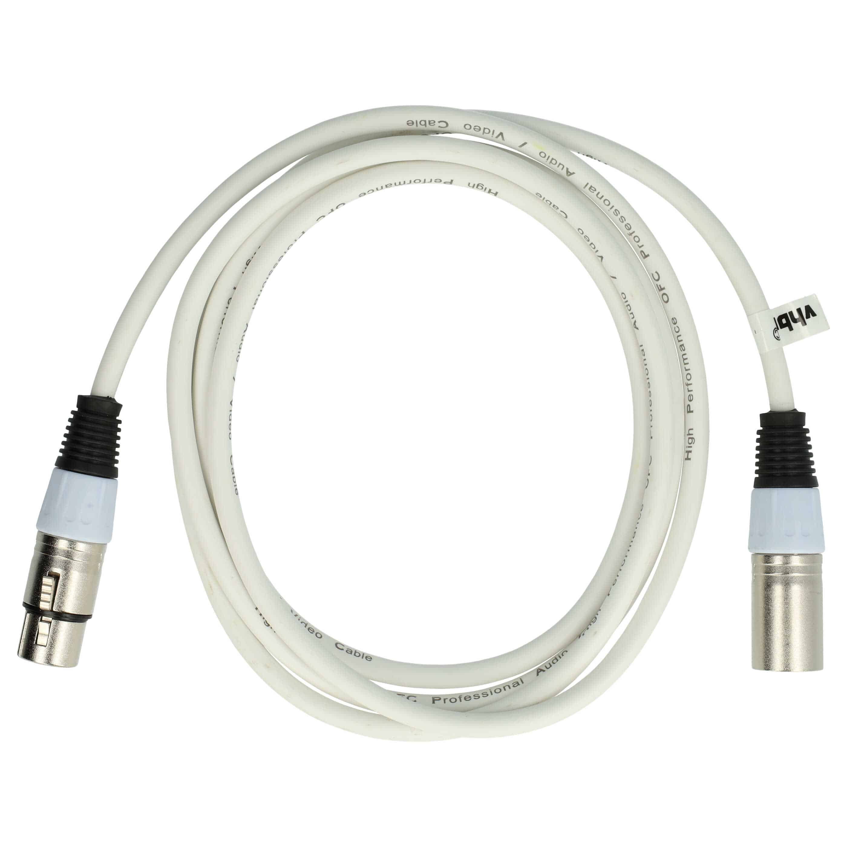 vhbw Cable DMX conector macho XLR a conector hembra XLR compatible con luces, focos, escenarios - 3 pines, rev
