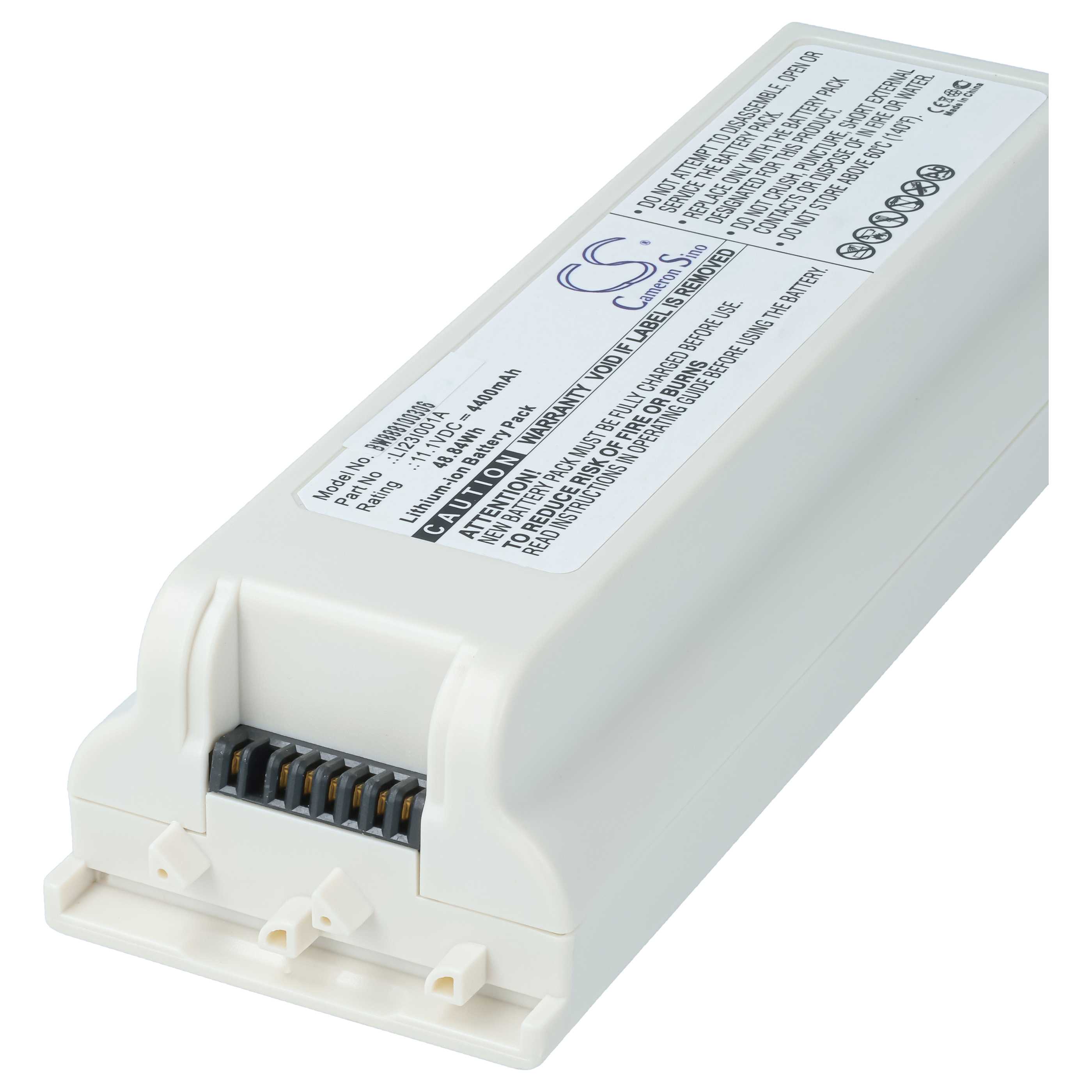 Batería reemplaza Mindray LI23I001A, 2108-30-66176 para tecnología médica (4400 mAh, 11,1 V, Li-Ion)