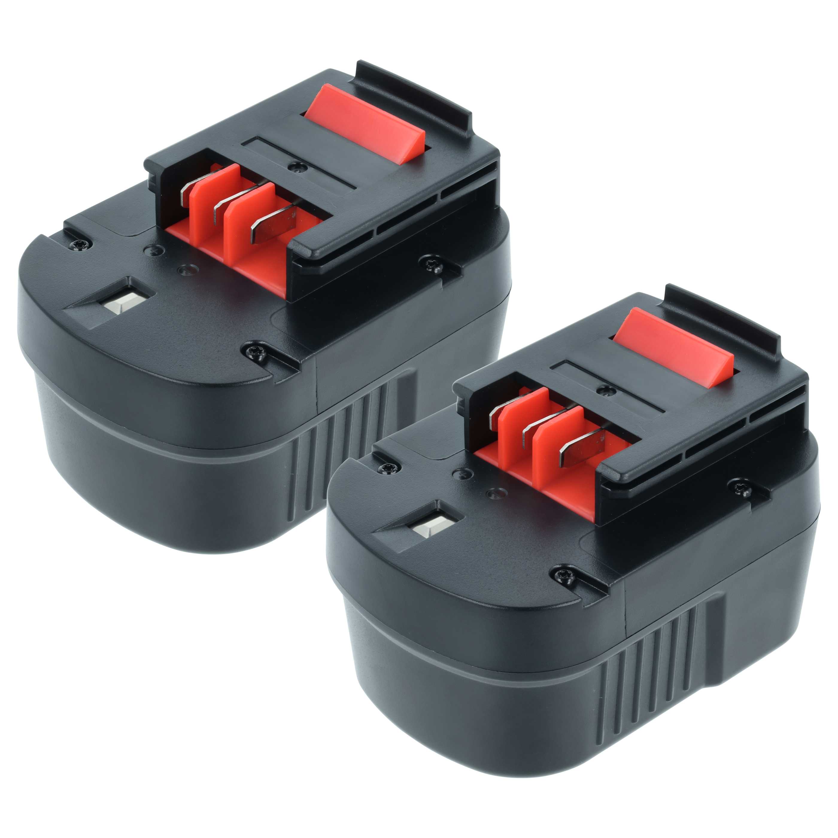 2x Battery replaces Black & Decker A12, A12-XJ, A12EX, A1712, A12E Electric Power Tool - 2000 mAh, 12 V, NiMH
