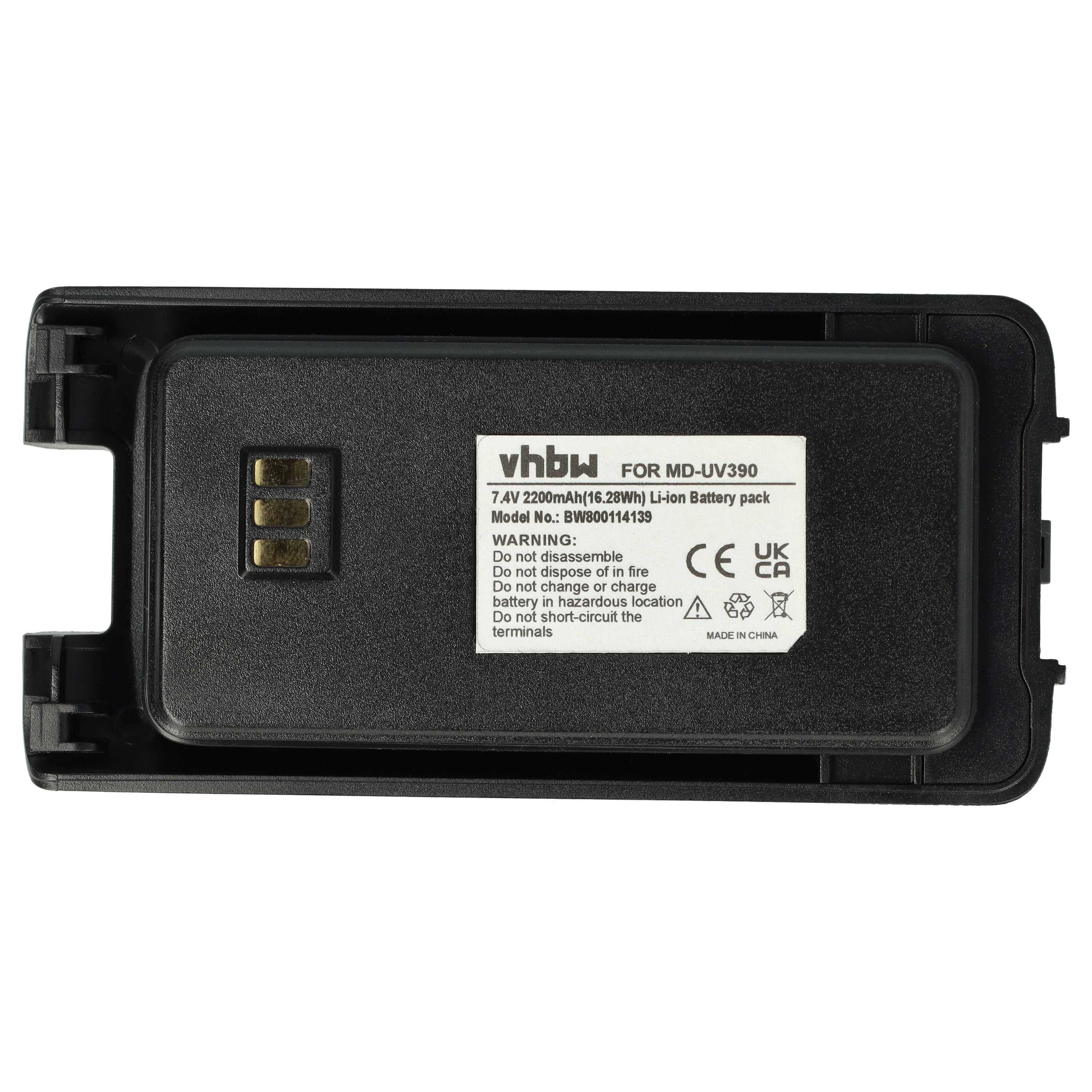 Radio 2x Battery replaces Harico BL50 - 2200 mAh 7.4 V Li-Ion