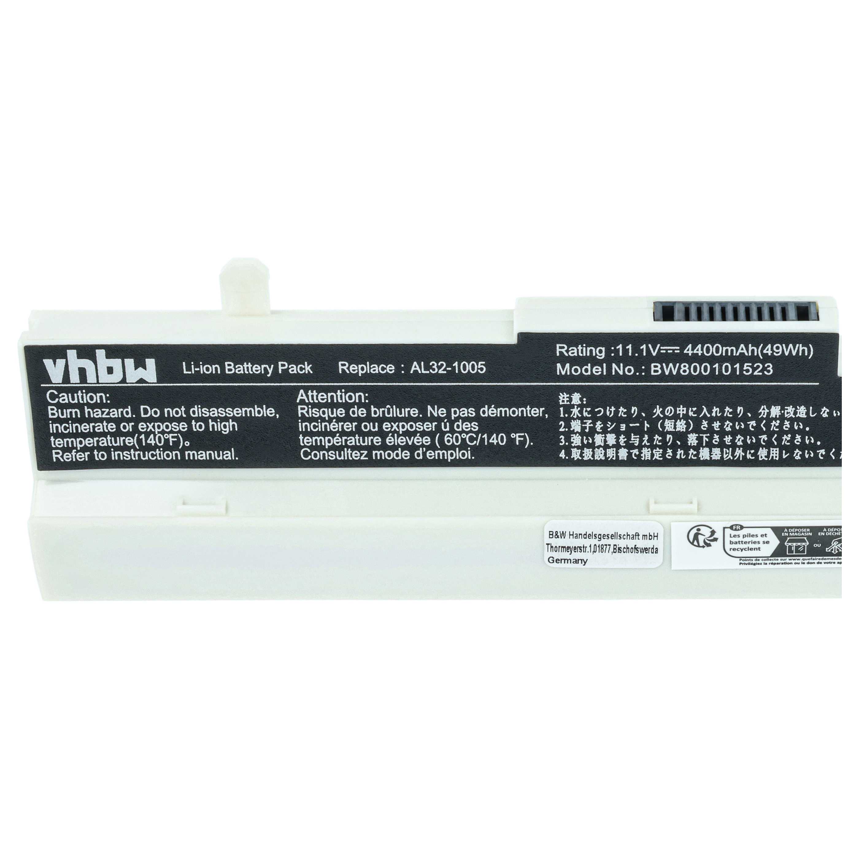Akumulator do laptopa zamiennik Asus 70-OA1B1B2100, 0B20-00KA0AS - 4400 mAh 11,1 V Li-Ion, biały