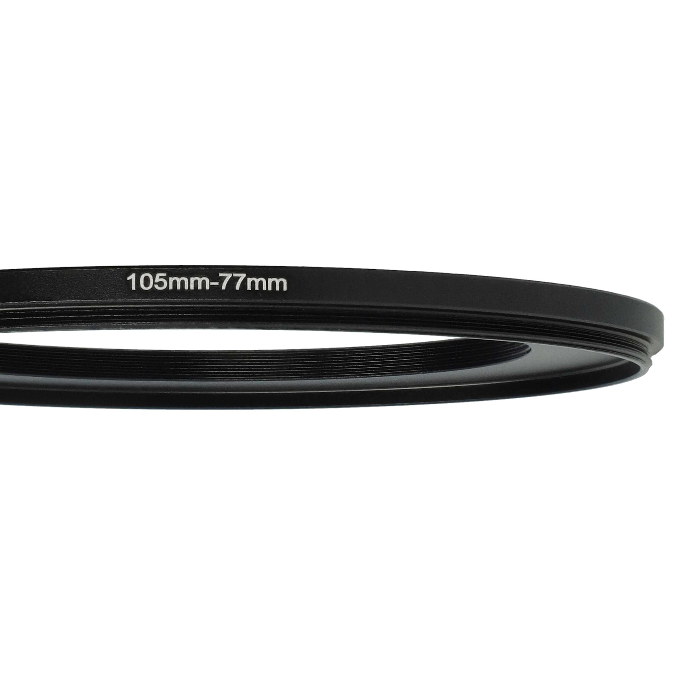 Anello adattatore step-down da 105 mm a 77 mm per obiettivo fotocamera - Adattatore filtro, metallo, nero
