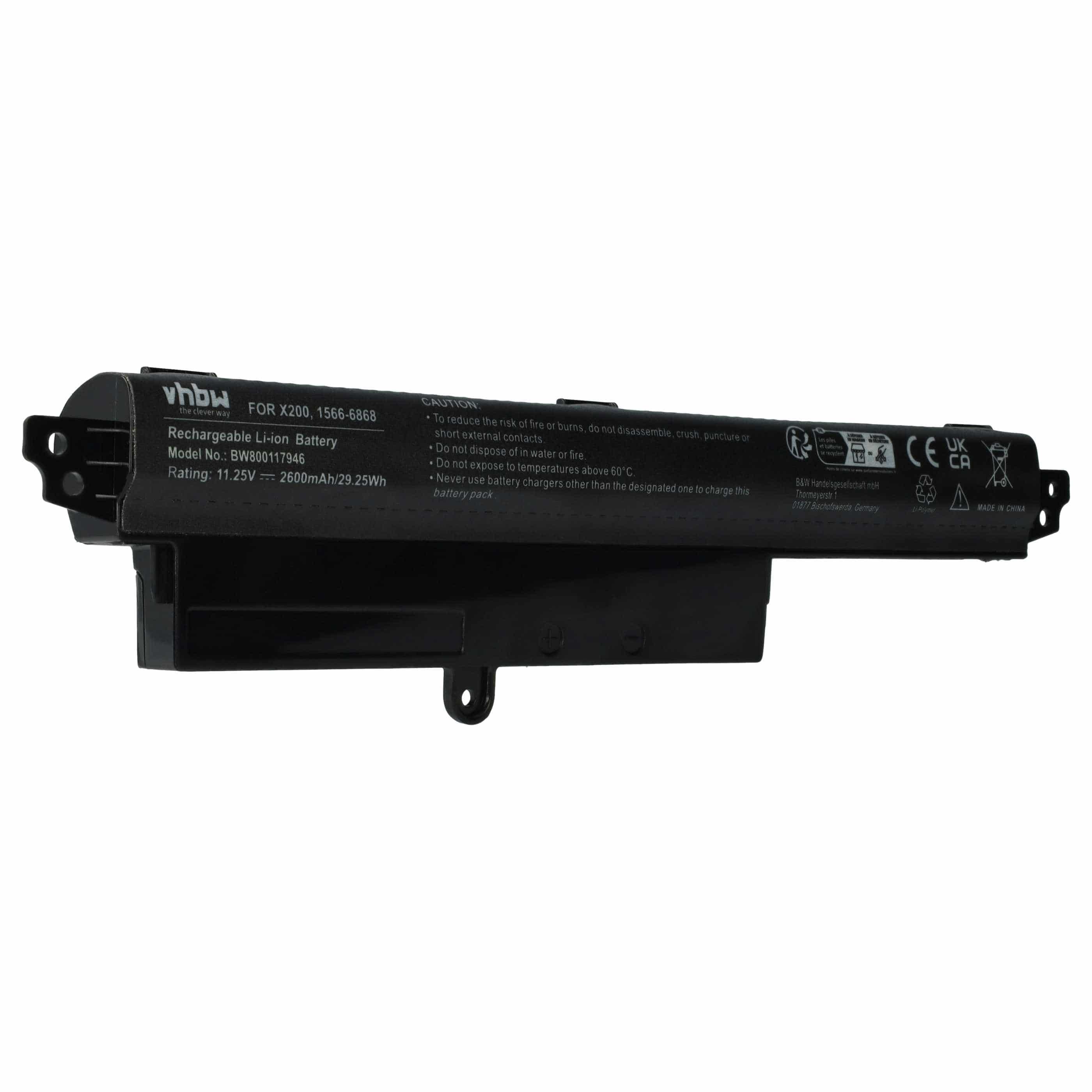 Akumulator do laptopa zamiennik Asus 1566-6868, 0B110-00240100E, A31LM9H - 2600 mAh 11,25 V Li-Ion, czarny