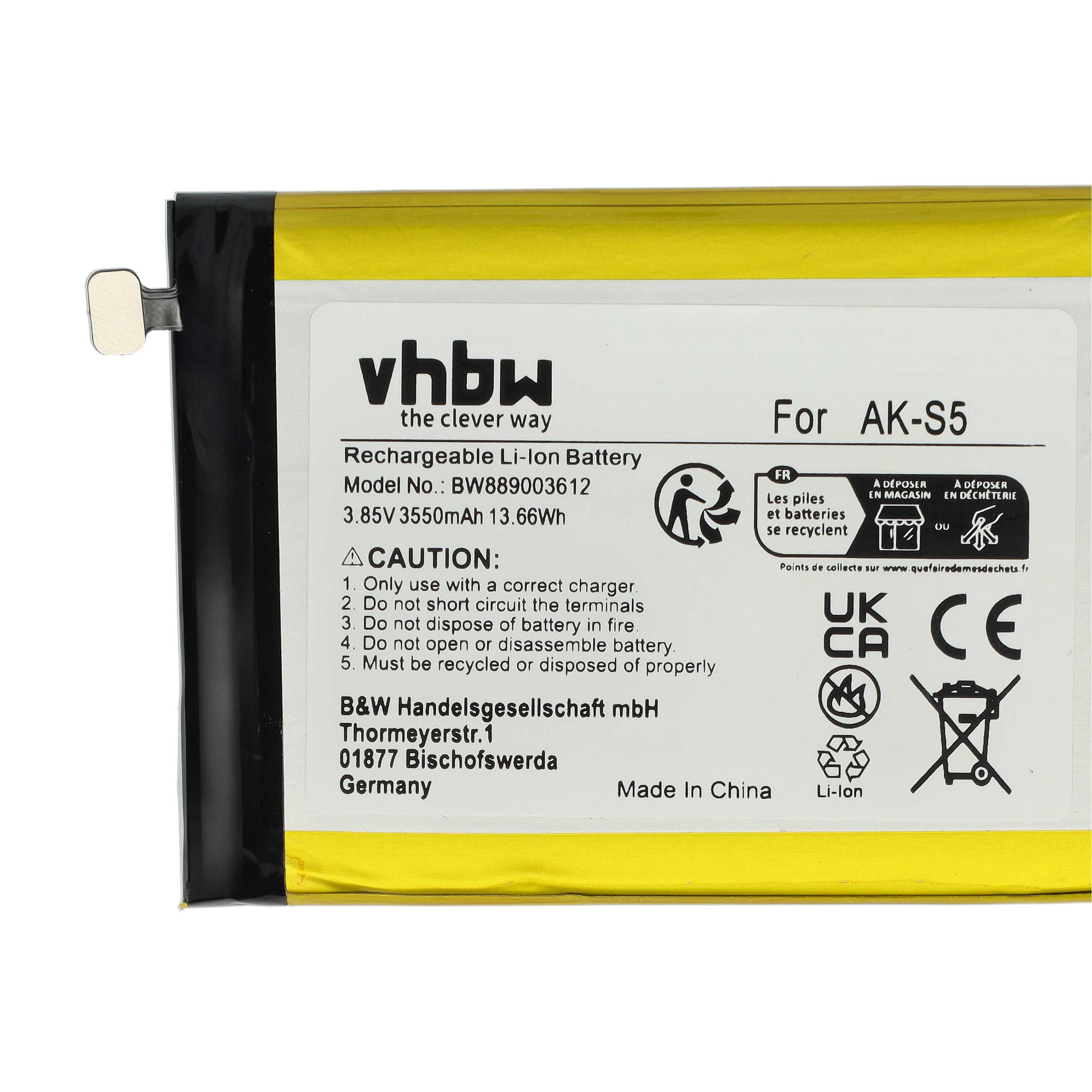 Akumulator do telefonu dla seniora zamiennik Emporia AK-S5, AK-S5-BC - 3550 mAh 3,85 V Li-Ion