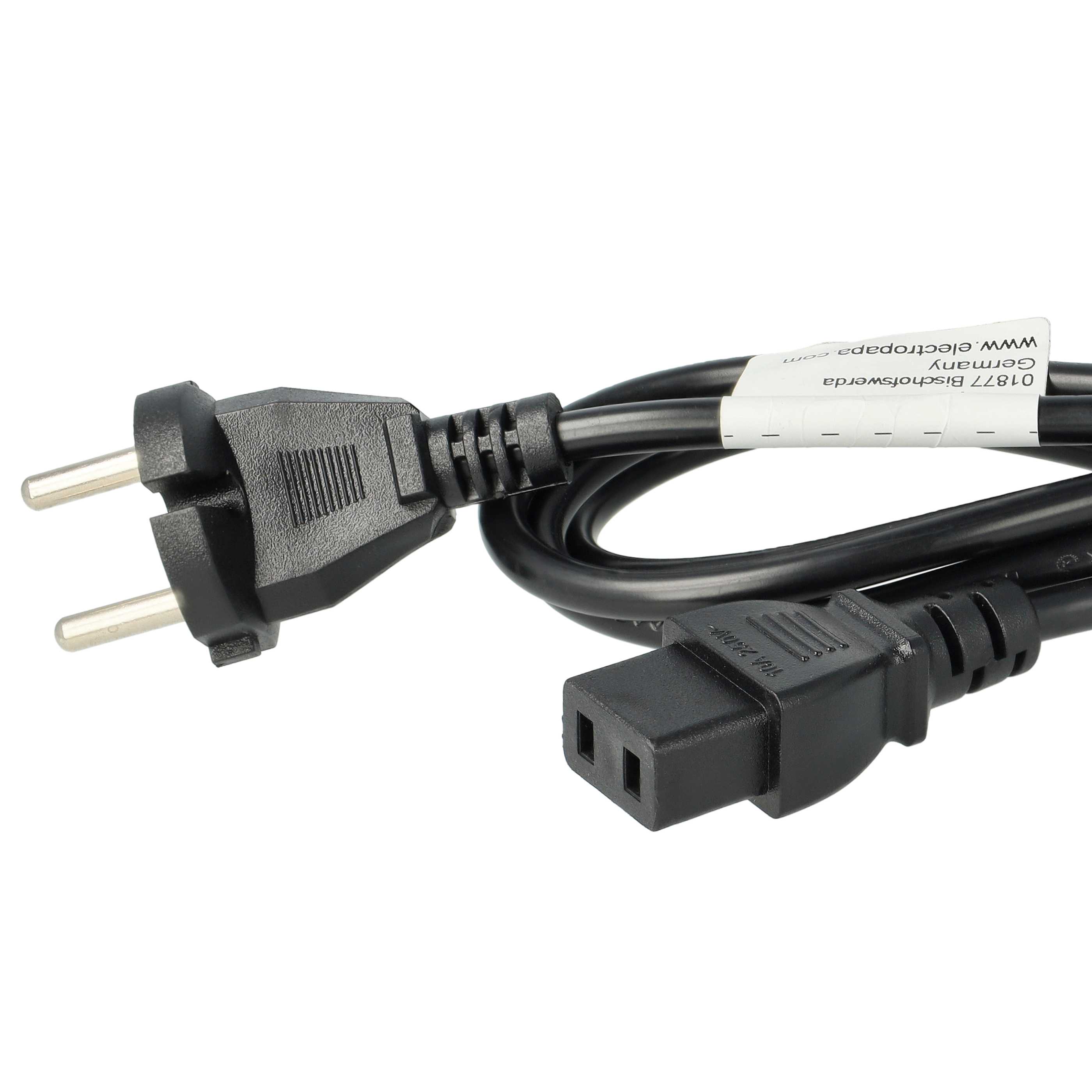 2x Kabel zasilający C9 wtyczka ochronna do urządzeń np. monitora komputera Philips, Roland, Akai, Yamaha - 2 m