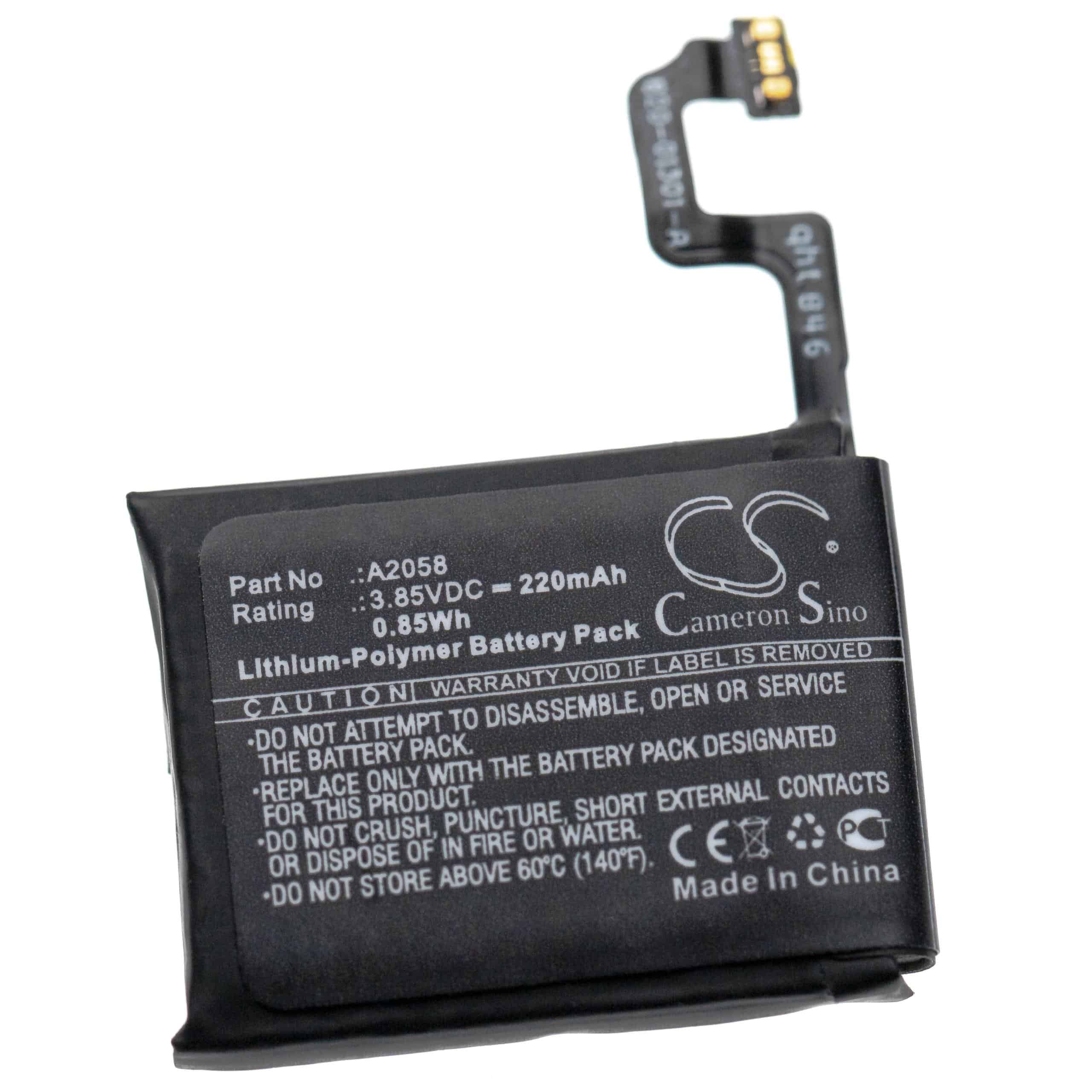 Batterie remplace Apple A2058 pour montre connectée - 220mAh 3,85V Li-polymère
