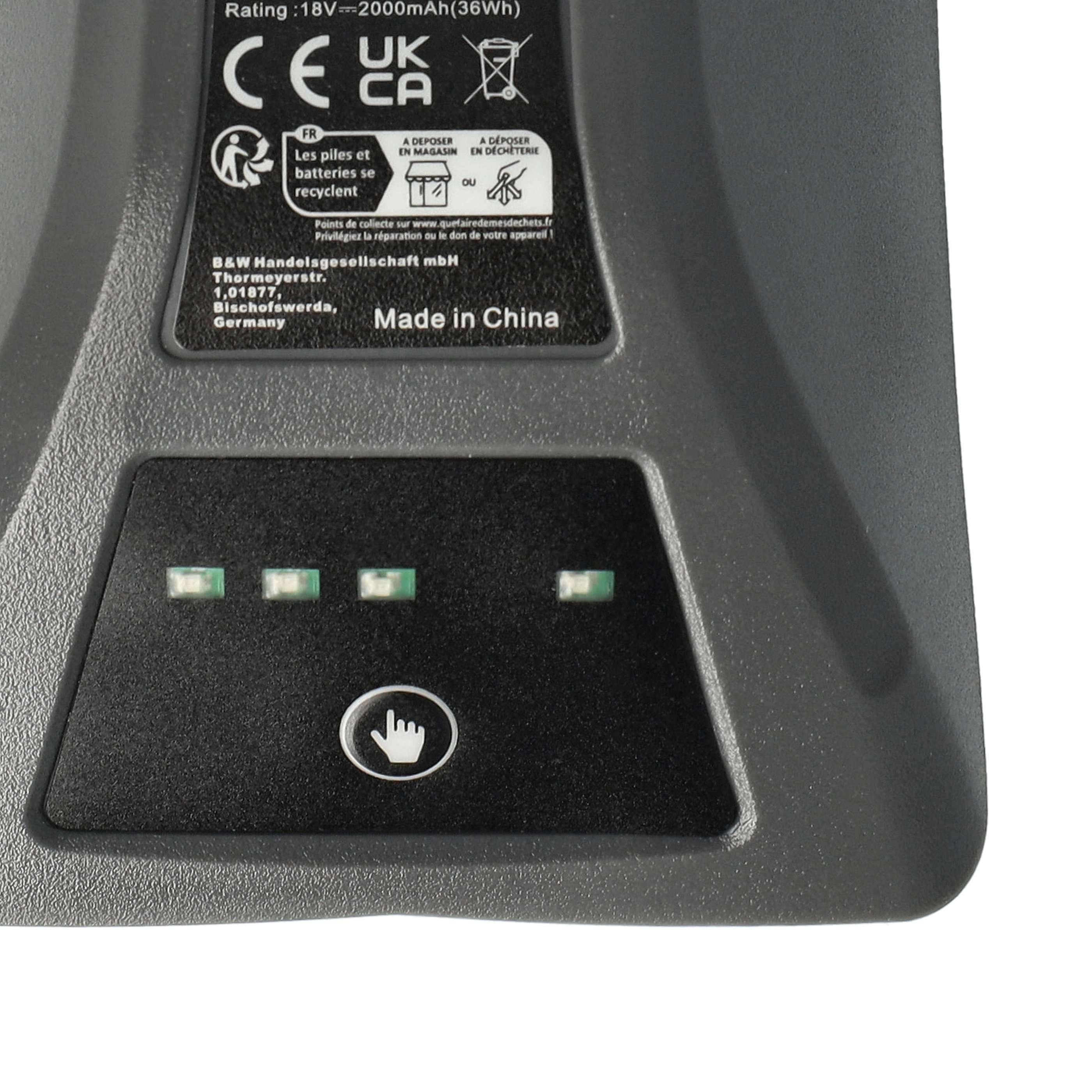 Battery replaces Gardena 008A231 Electric Power Tool - 2000 mAh, 18 V, Li-Ion