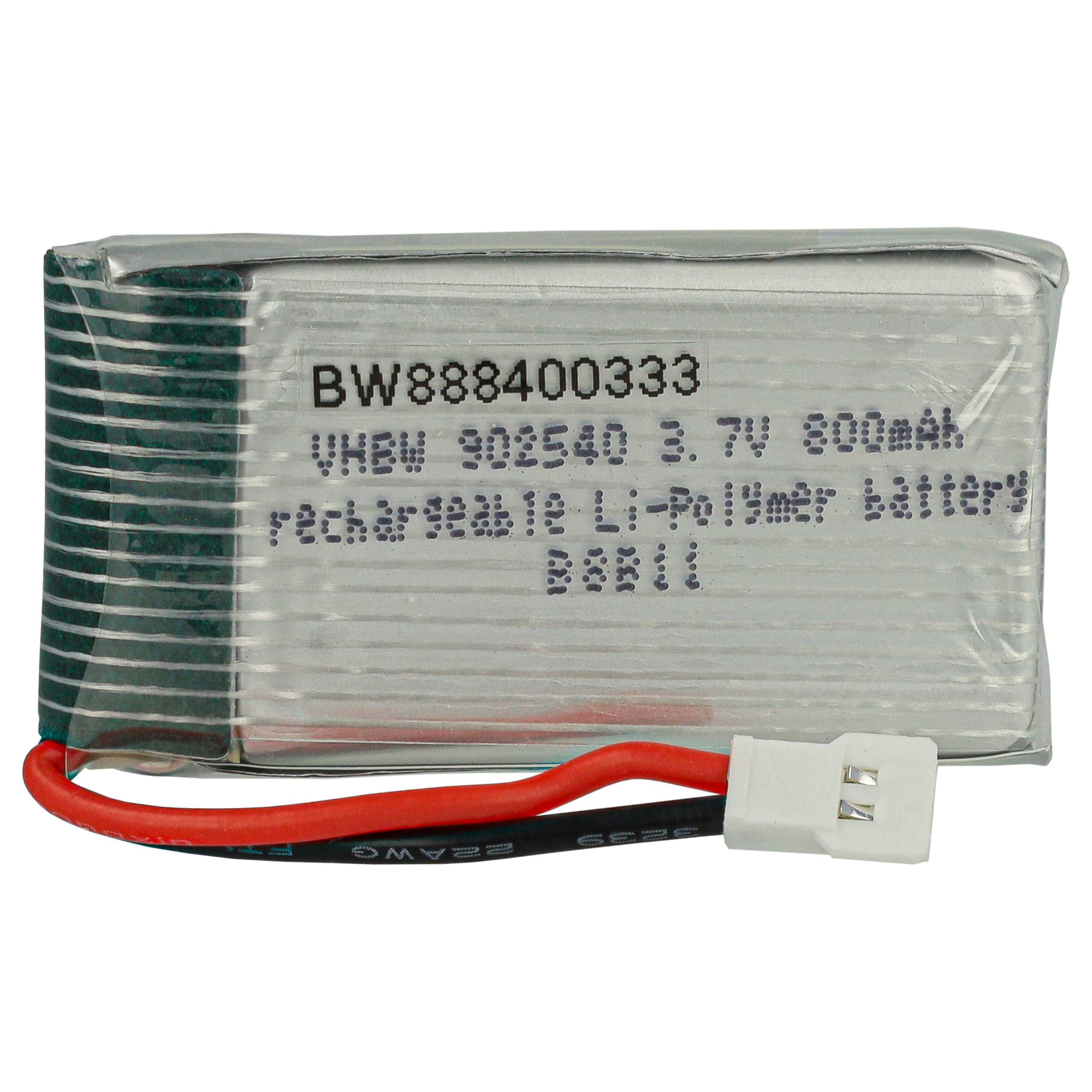 Batterie modèle radio-télécommandé - 800mAh 3,7V Li-polymère, XH 2.54 2P