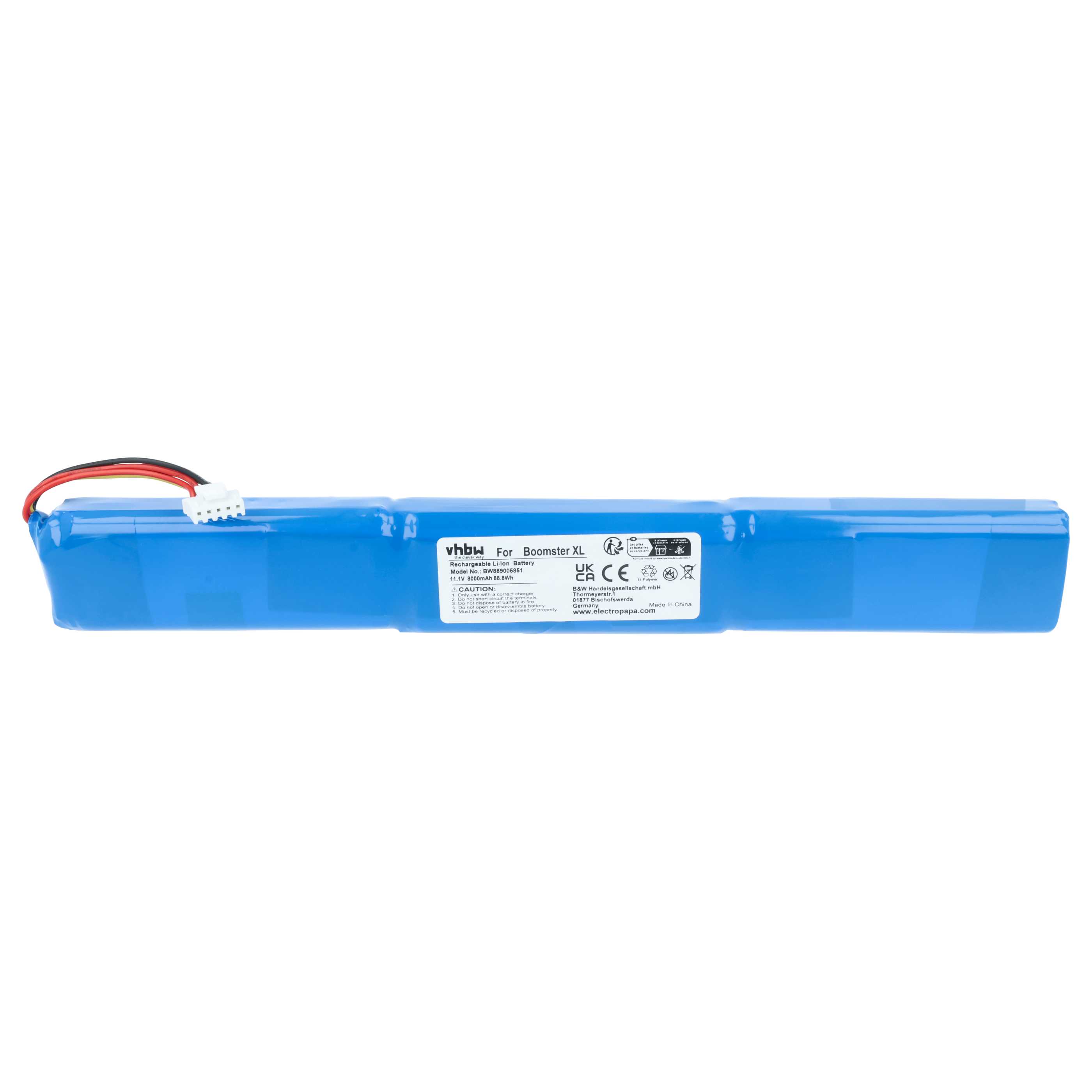 DAB Radio Battery replaces Teufel AEC103694-3S2P - 8000 mAh 11.1 V Li-Ion