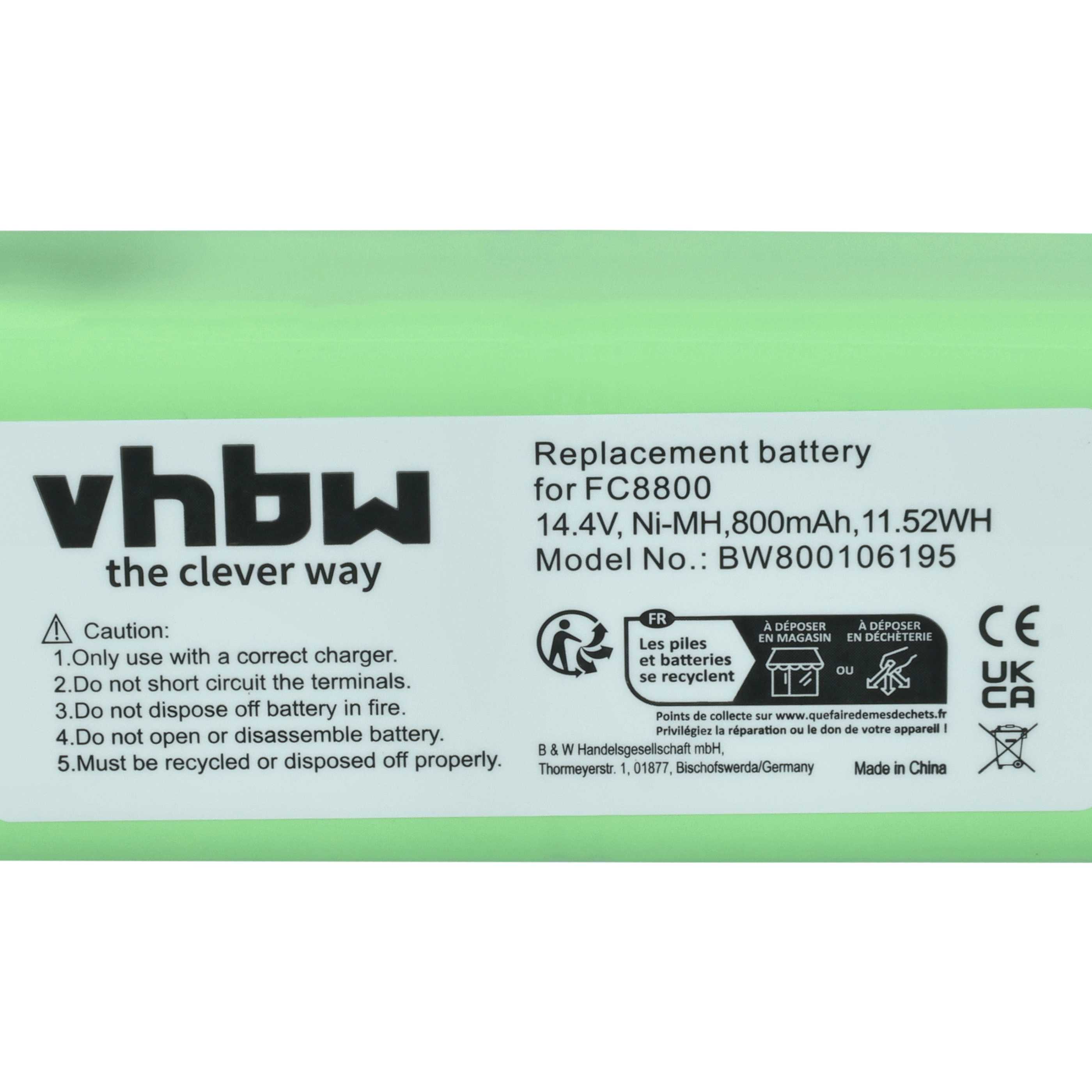 Battery replaces Philips NR49AA800P, CRP756/01 for Philips etc. 800mAh, 14.4V, NiMH