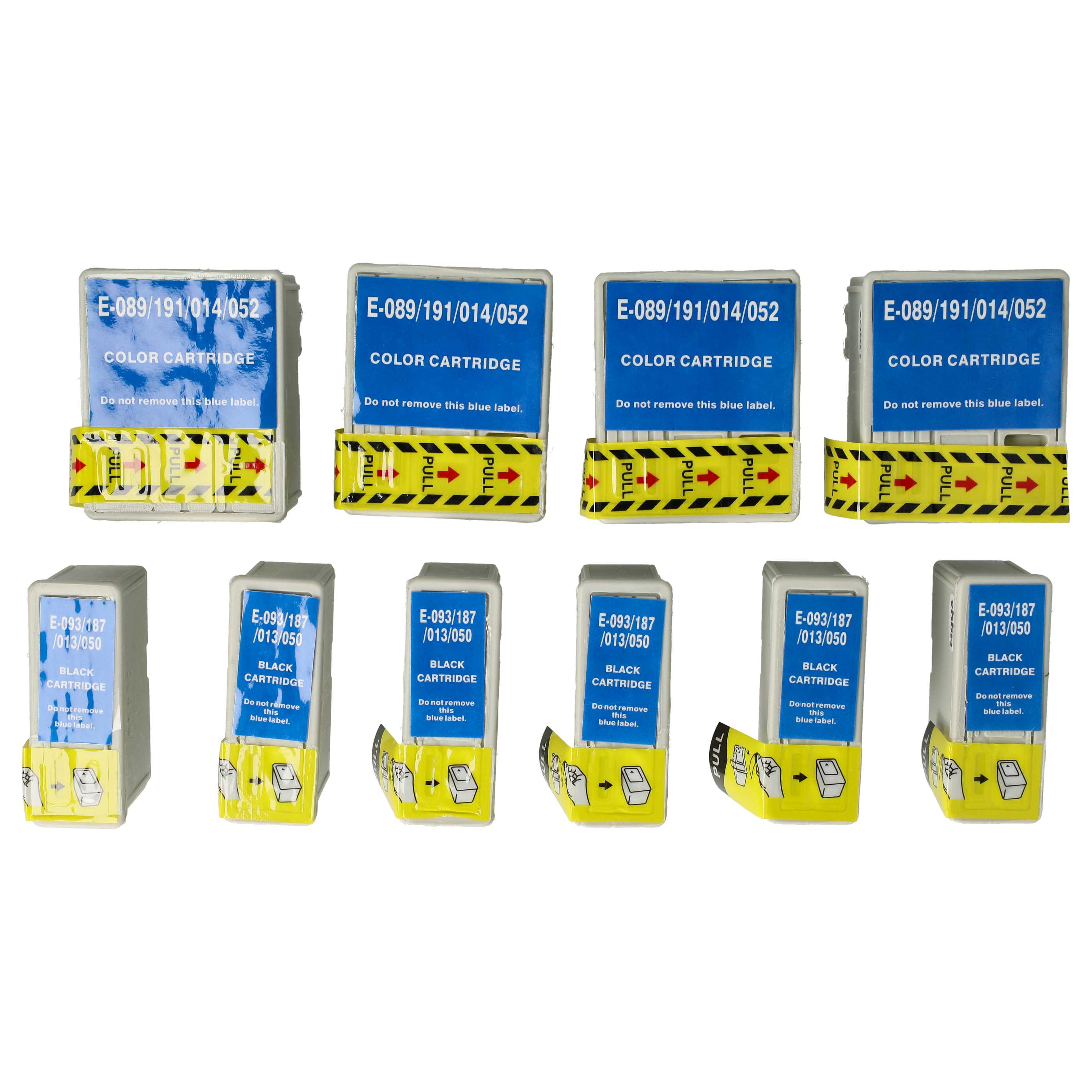 10x Ink Cartridges suitable for Epson Stylus Color 400 400 Printer - B/C/M/Y
