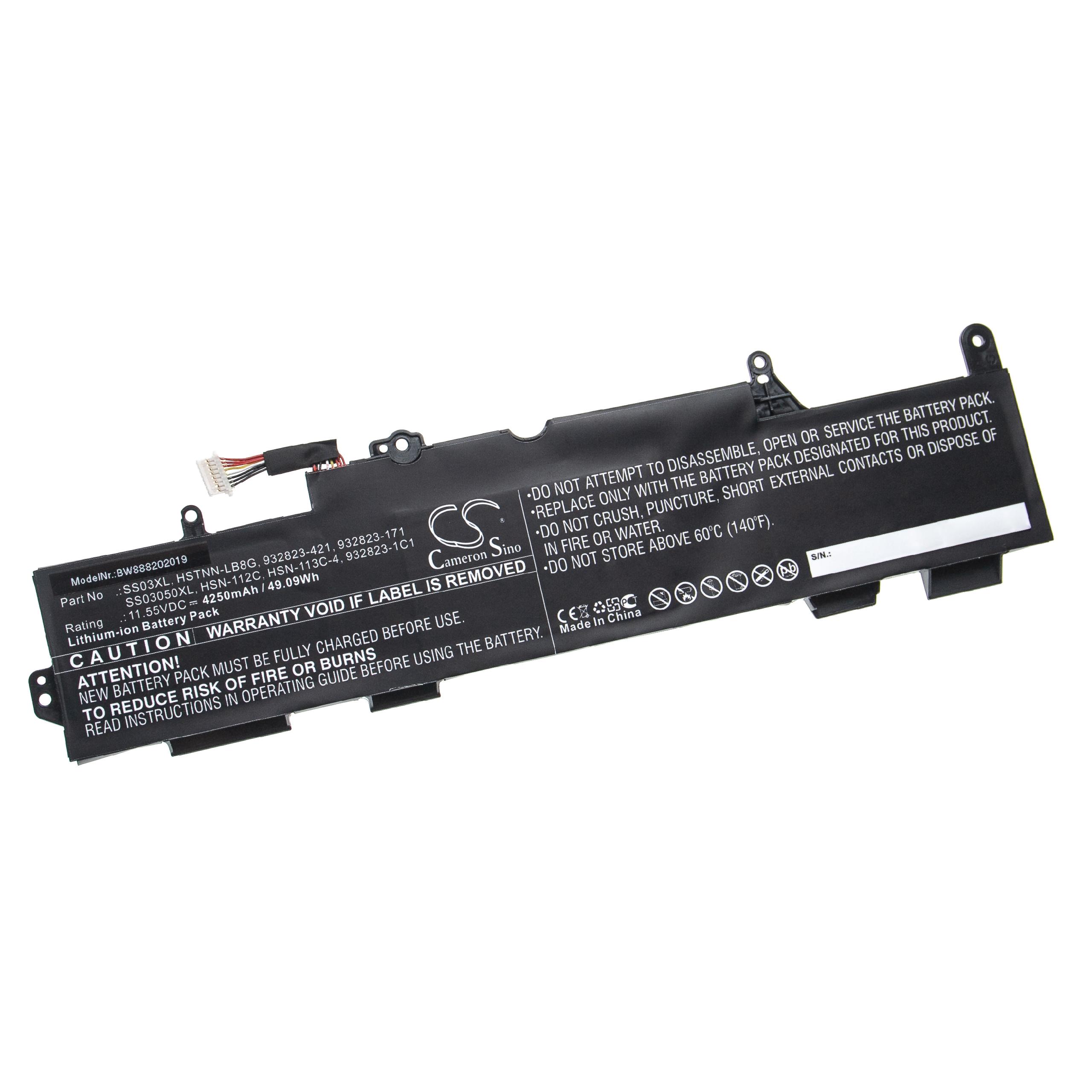 Notebook Battery Replacement for HP 932823-271, 932823-2B1, 932823-1C1, 932823-171 - 4250mAh 11.55V Li-Ion
