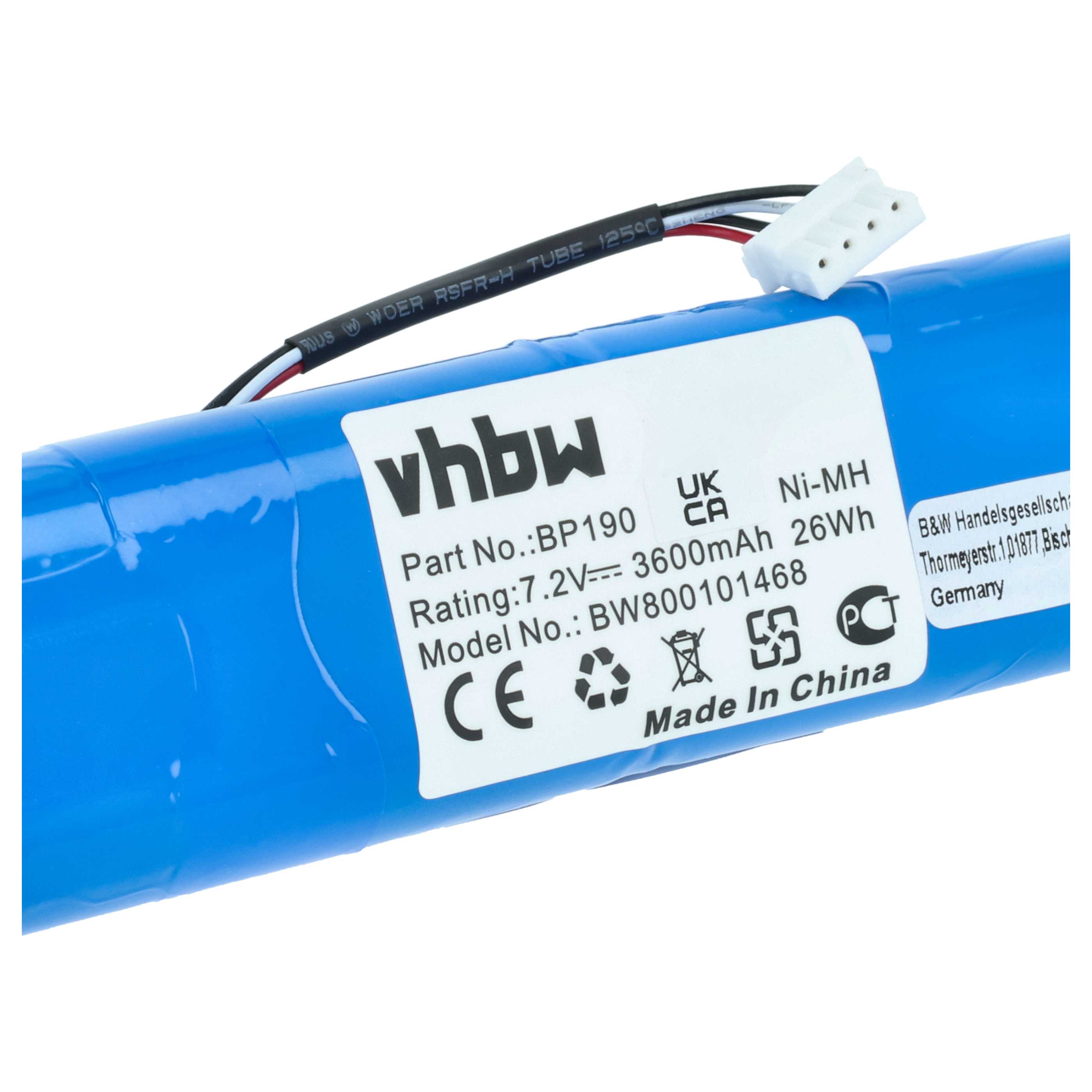 2x Batteria per dispositivo di misurazione sostituisce Fluke B11432, BP-190, BP190 - 3600mAh 7,2V NiMH