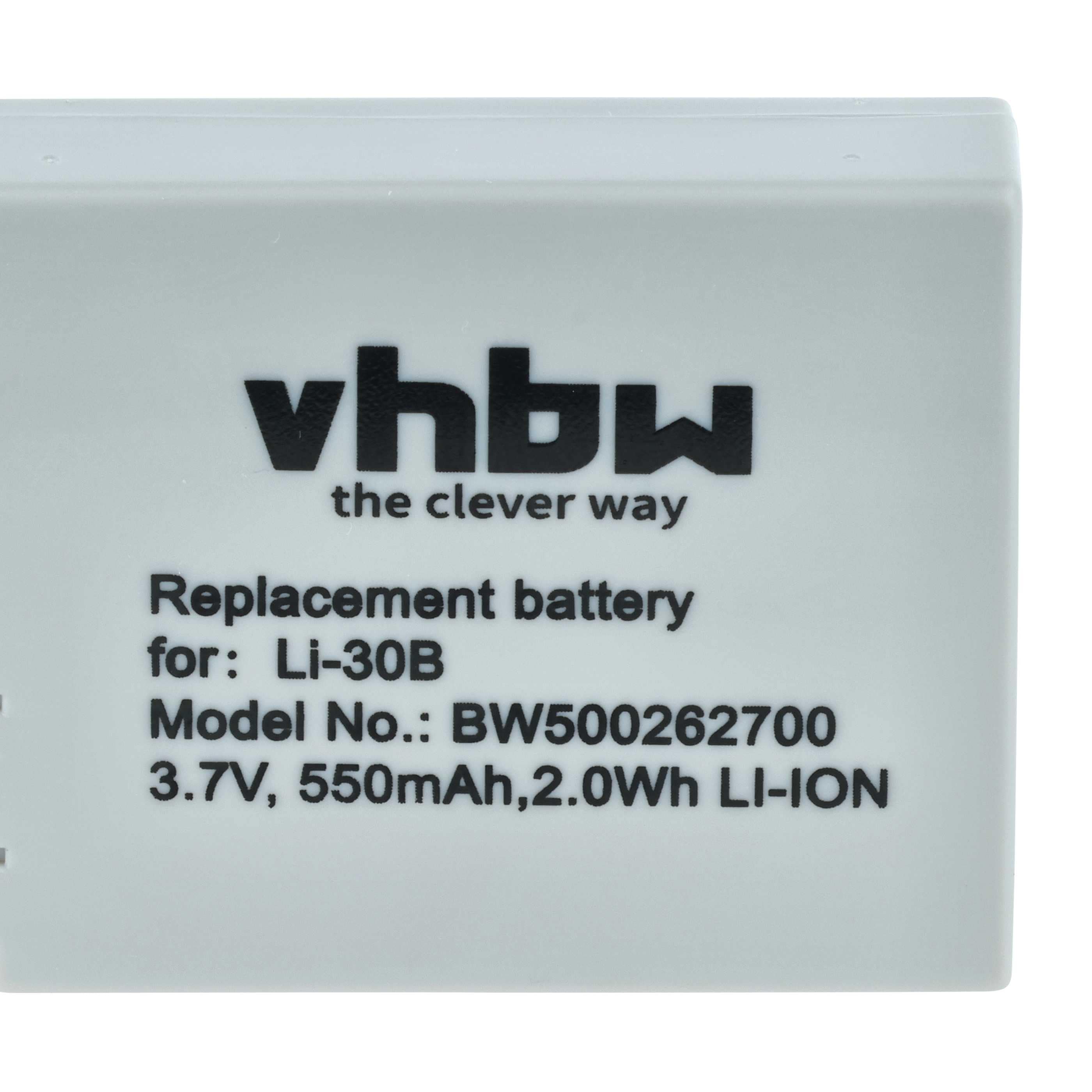 3x Battery replaces Olympus Li-30B - 550mAh, 3.7V, Li-Ion