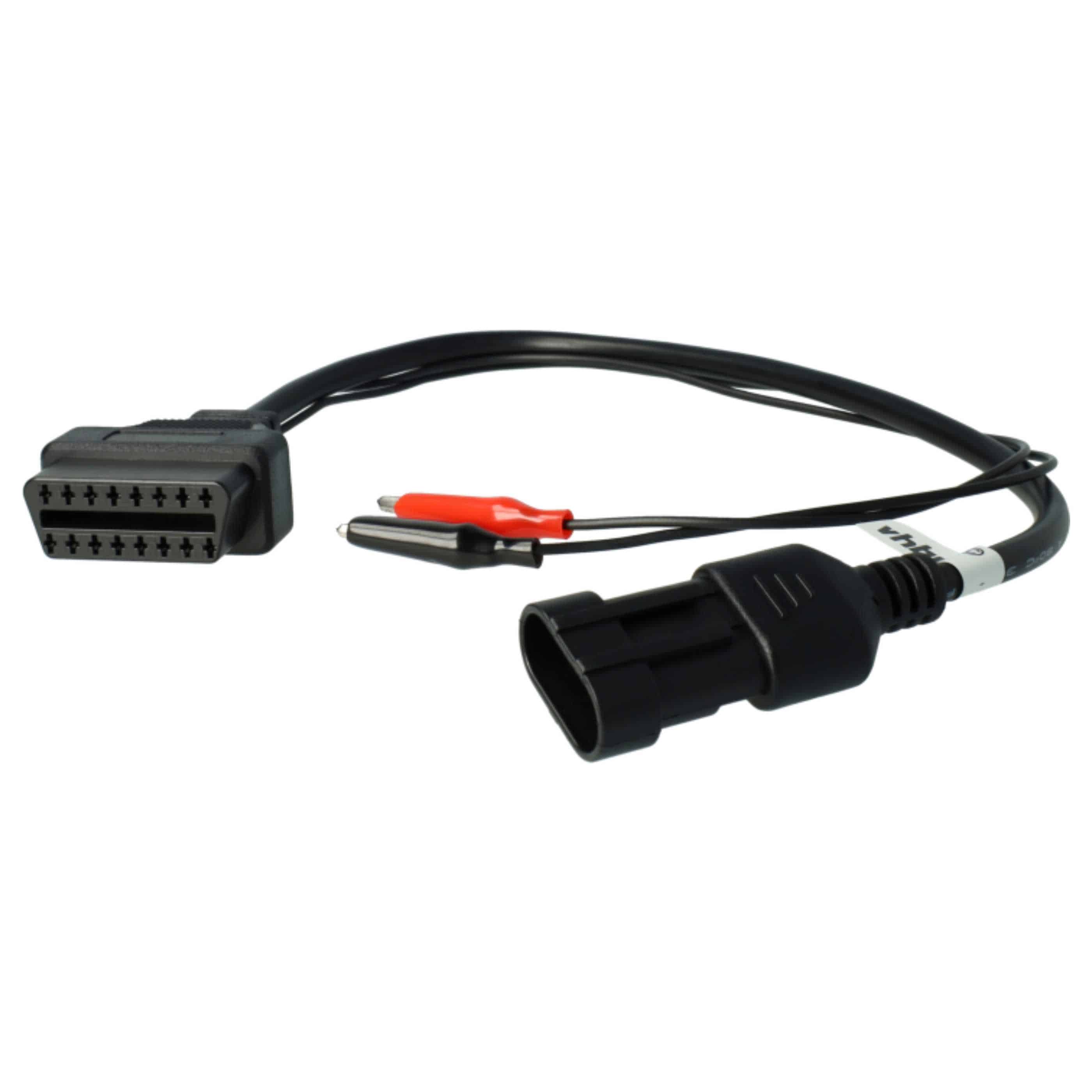 vhbw Adaptateur OBD2 3 pin-OBD1 vers OBD2 compatible avec véhicule Citroen, Peugeot, PSA Group avec connecteur