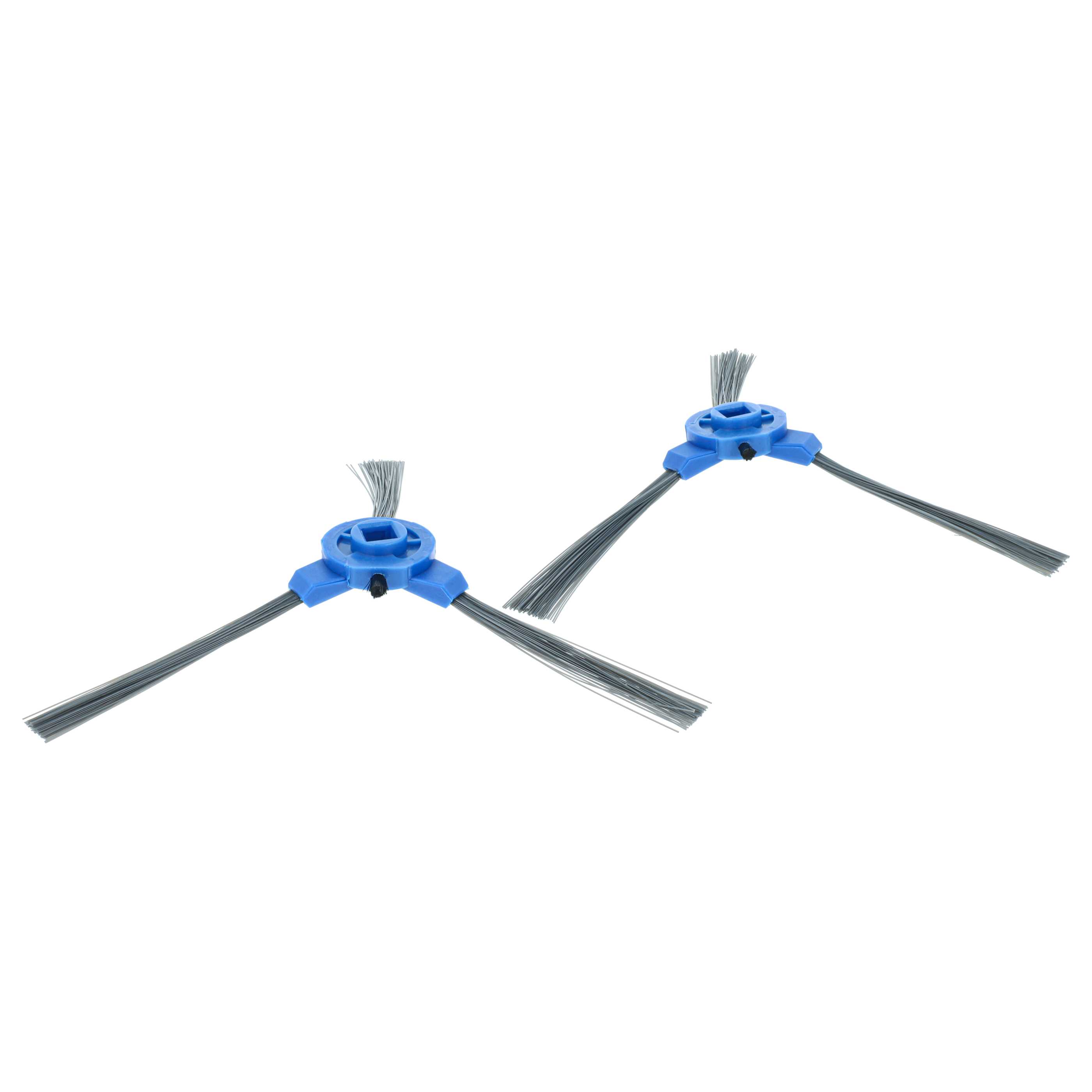 2x Side Brush suitable for Eufy, Tesvor 11S Robot Vacuum Cleaner etc. - 3-armed, black, grey, blue