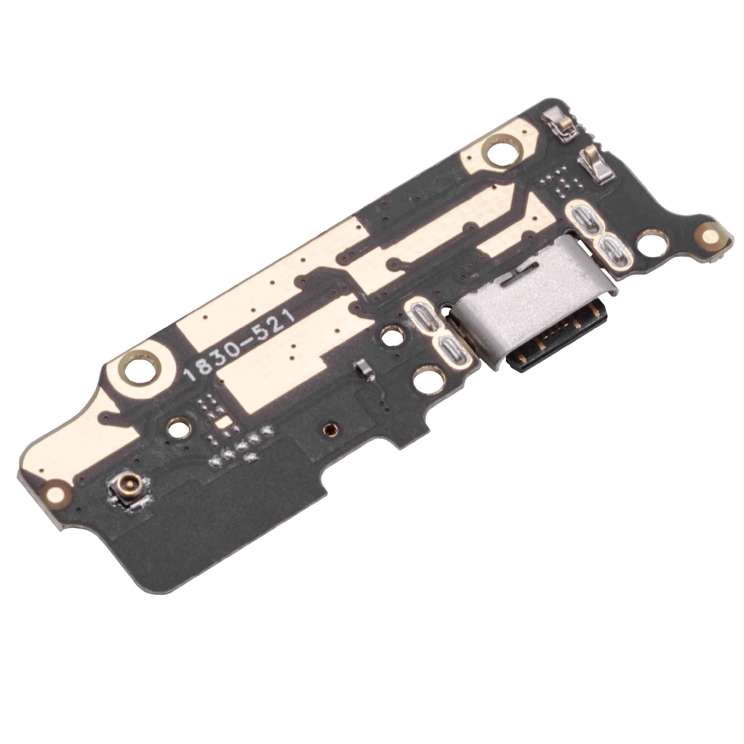 vhbw Ersatz USB-C-Ladebuchse mit Mikrofon Ersatz für Xiaomi 1830-521 für Smartphone Silber